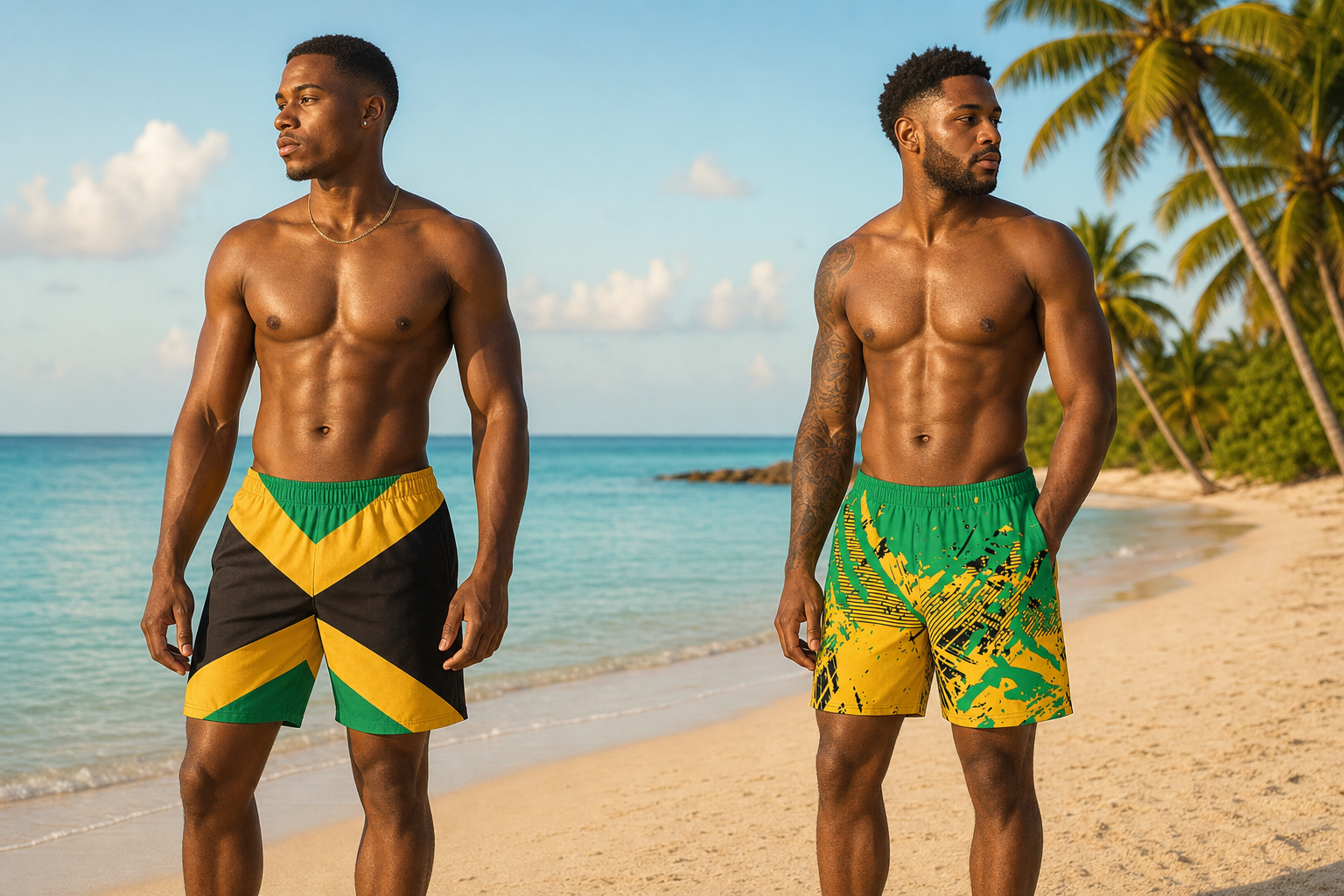 Jamaican & Rasta Colors Swim Trunks For Men