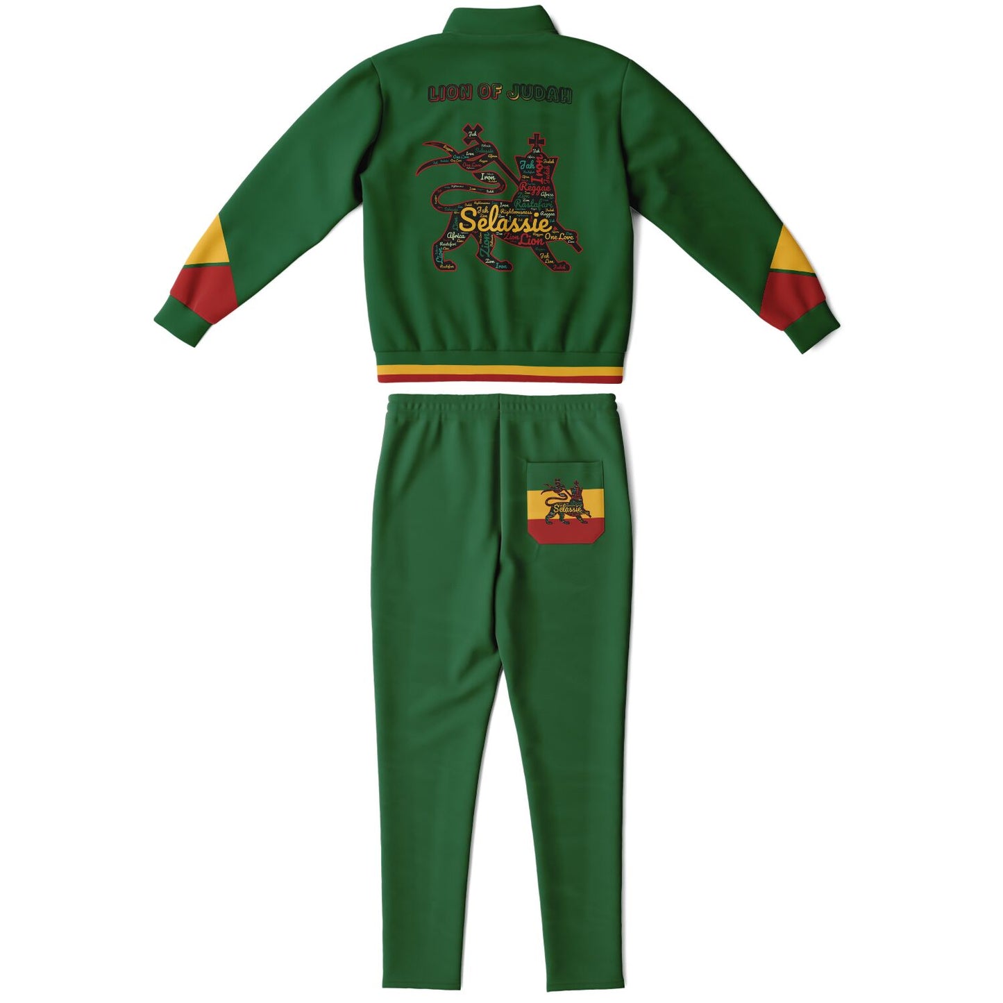 Rasta Tracksuit - Lion Of Judah Green