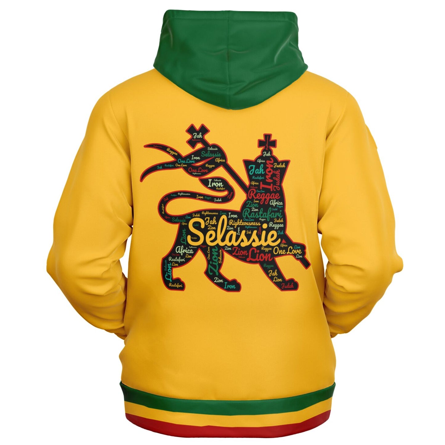 Rasta Lion Of Judah Casual Zip Up Hoodie