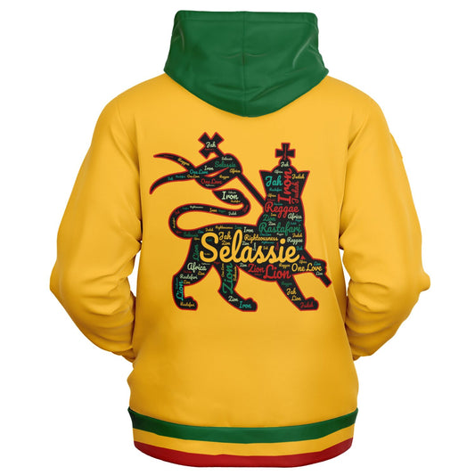 Rasta Lion Of Judah Casual Zip Up Hoodie