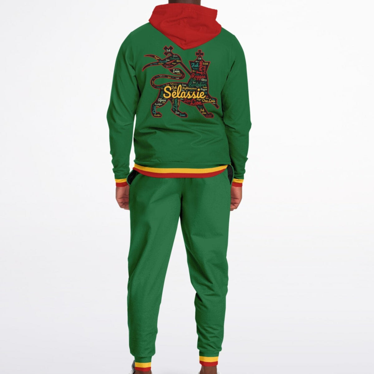 Rasta Zip Hoodie & Jogger Set - Riddim Wave - Casual