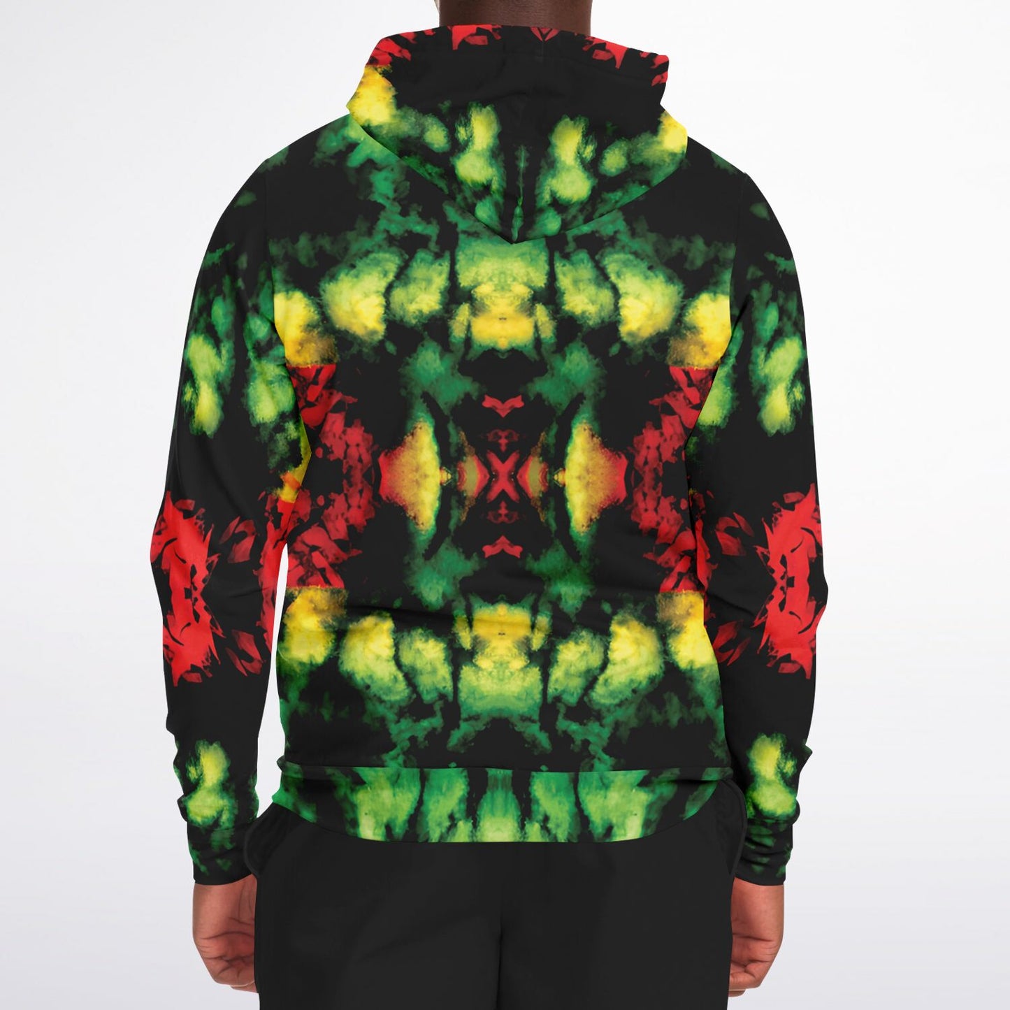 Rasta Athletic Zip Up Hoodie