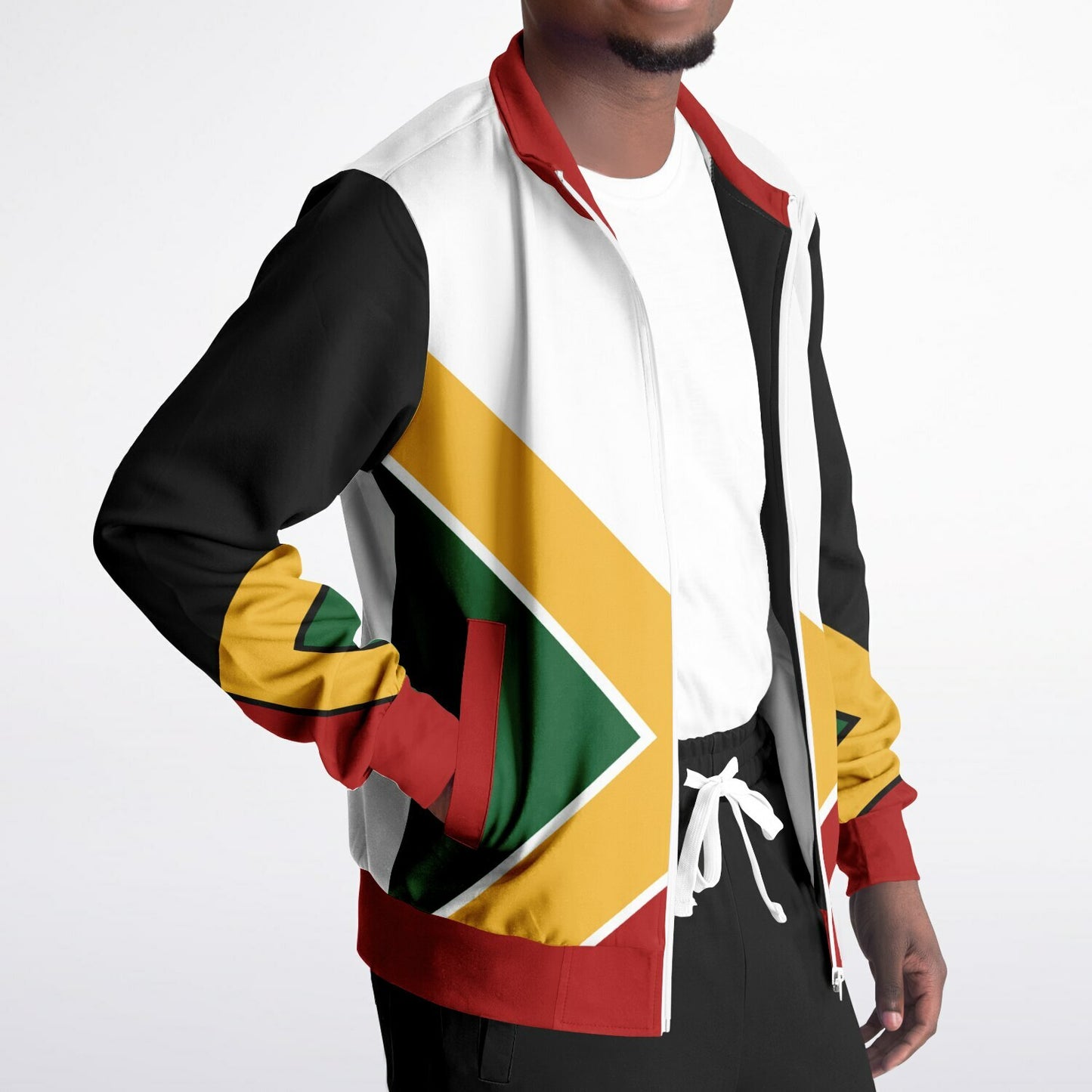 Rasta Track Jacket - Blue Mountain Block White - Athletic