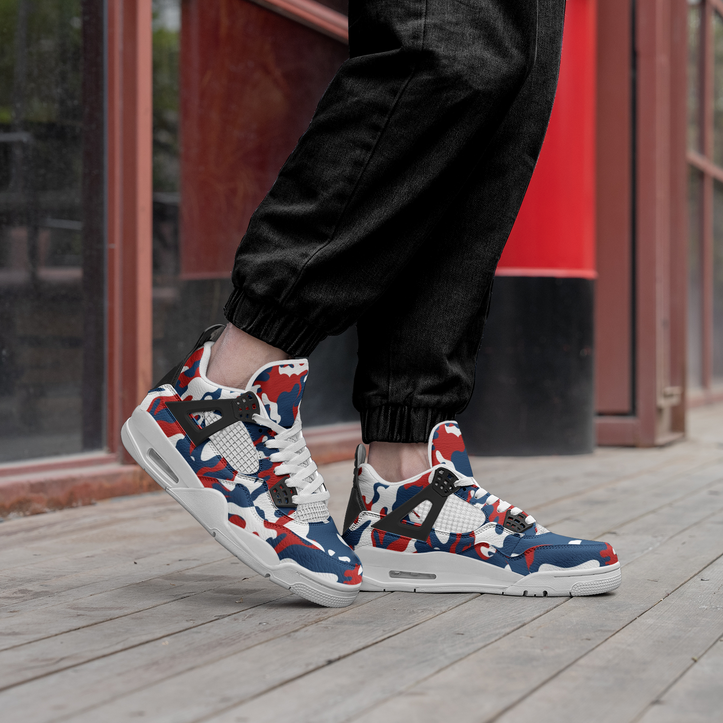 USA Camo Mid Shoes with camo print