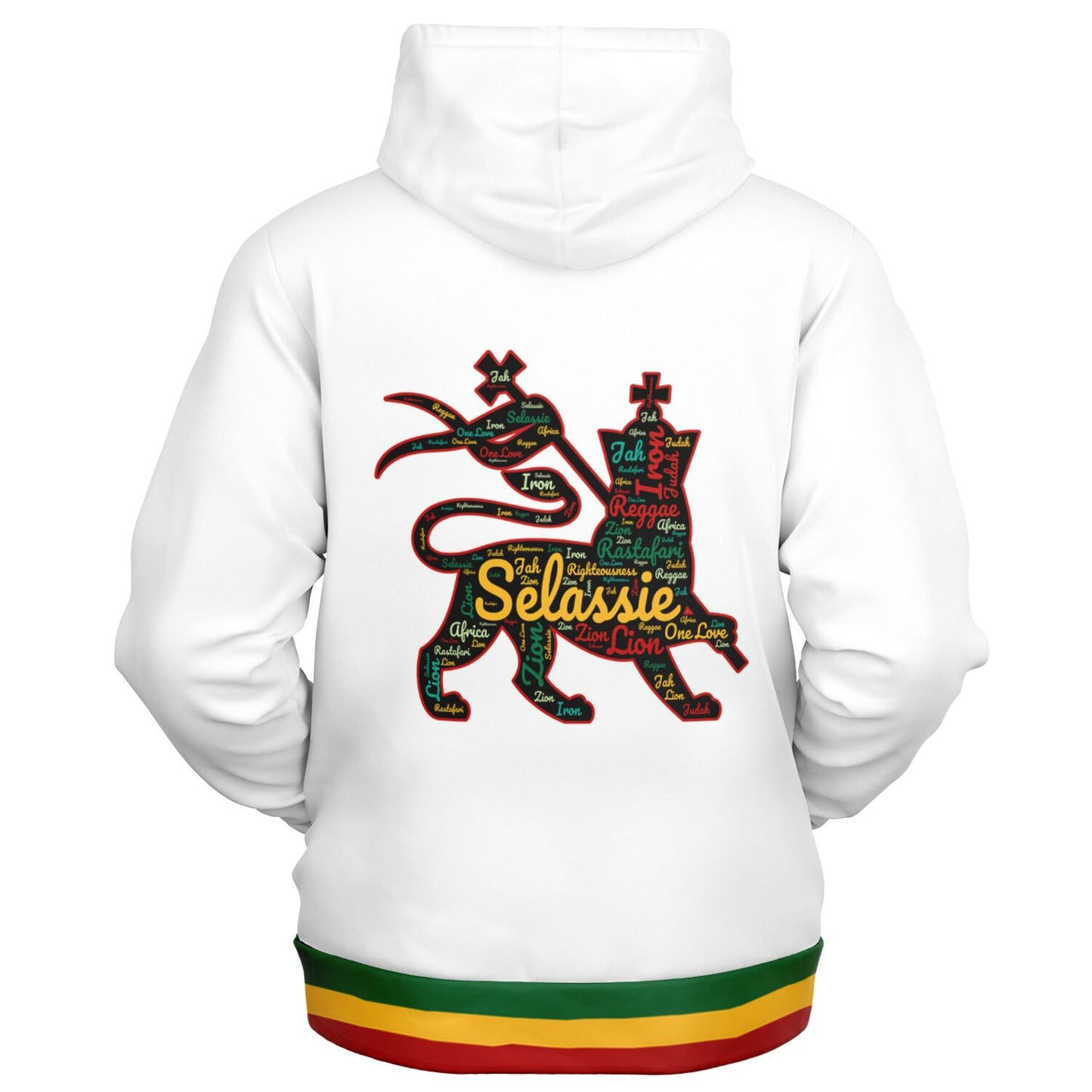 Rasta Lion Of Judah Casual Zip Up Hoodie