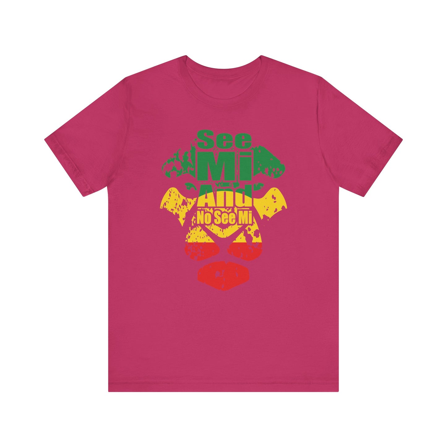 Rasta Lion Head "See Mi and No See Mi" T-Shirt
