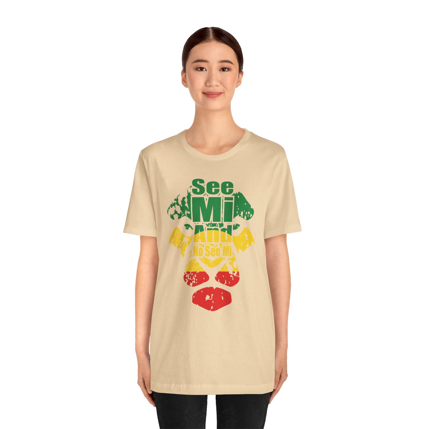 Rasta Lion Head "See Mi and No See Mi" T-Shirt