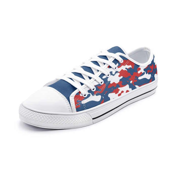 American Camo Shoes - Red White & Blue - TrenchTown Low Sneakers
