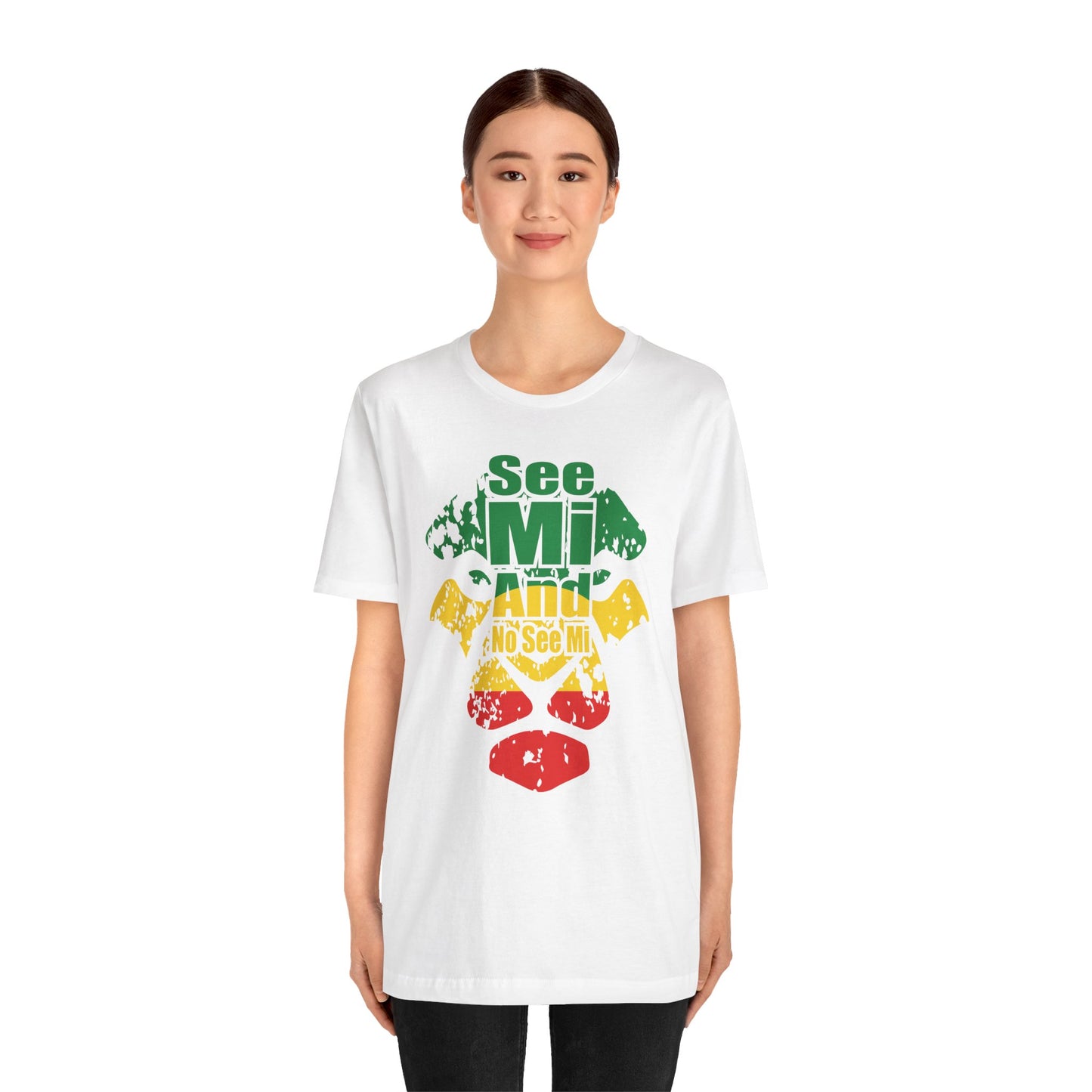 Rasta Lion Head "See Mi and No See Mi" T-Shirt