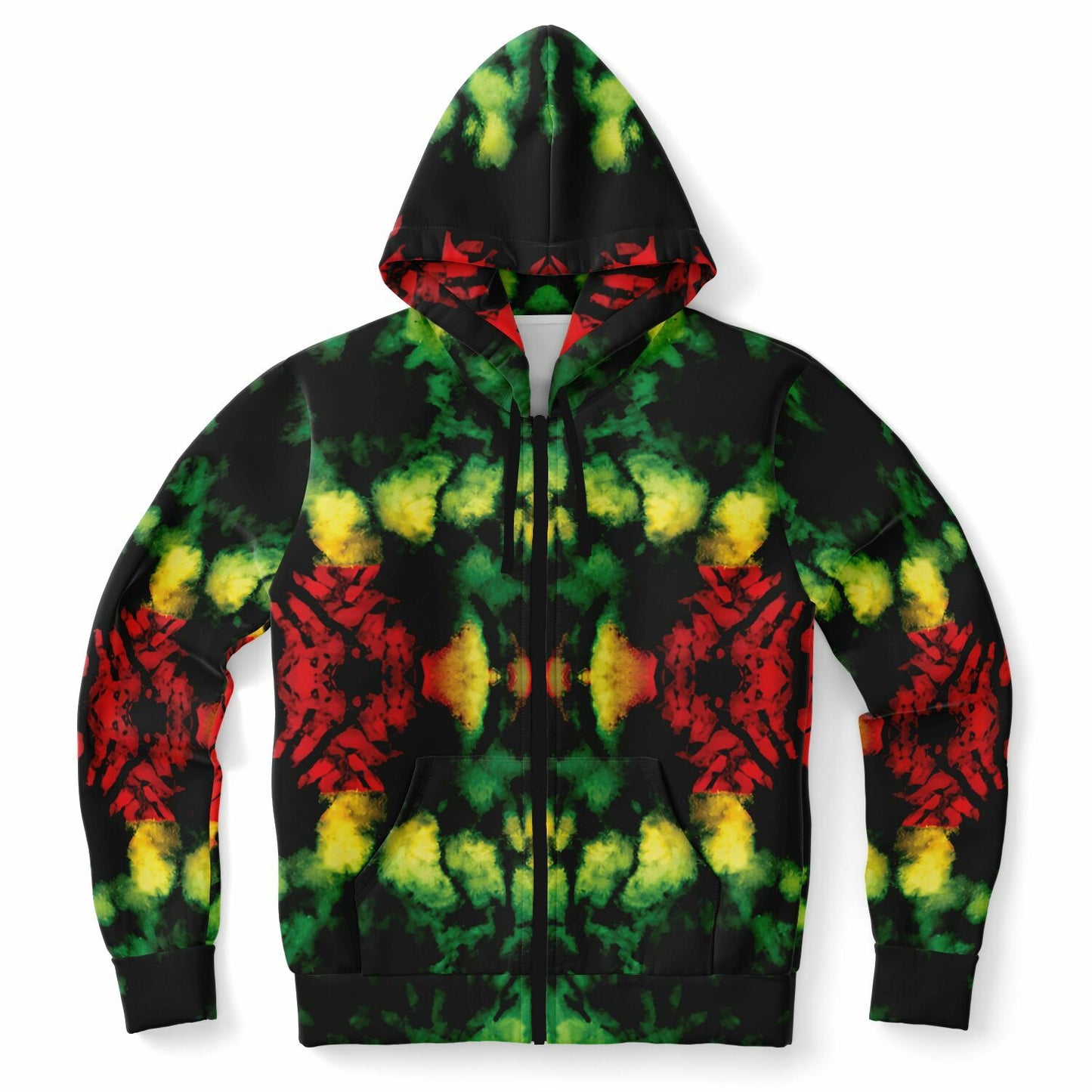 Rasta Athletic Zip Up Hoodie