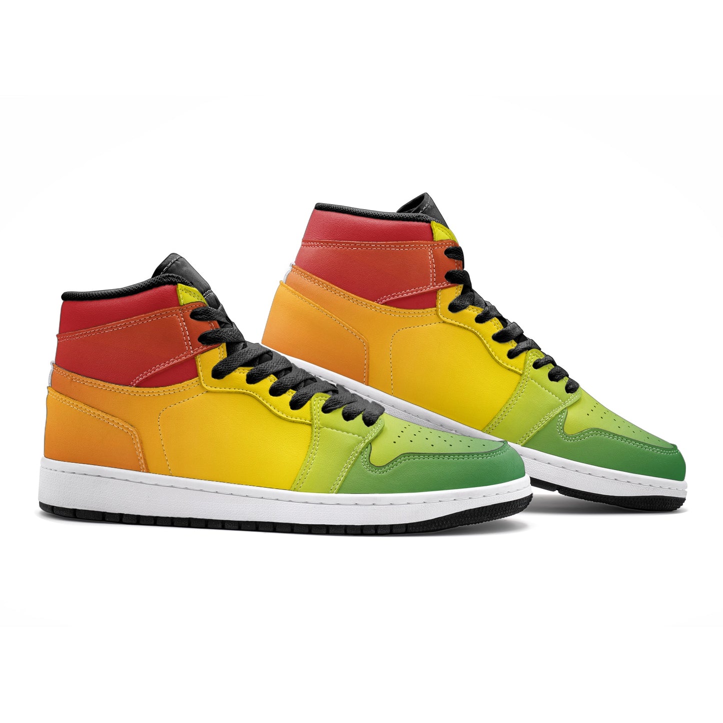 Colorful Rasta Shoes in red/gold/green colorway