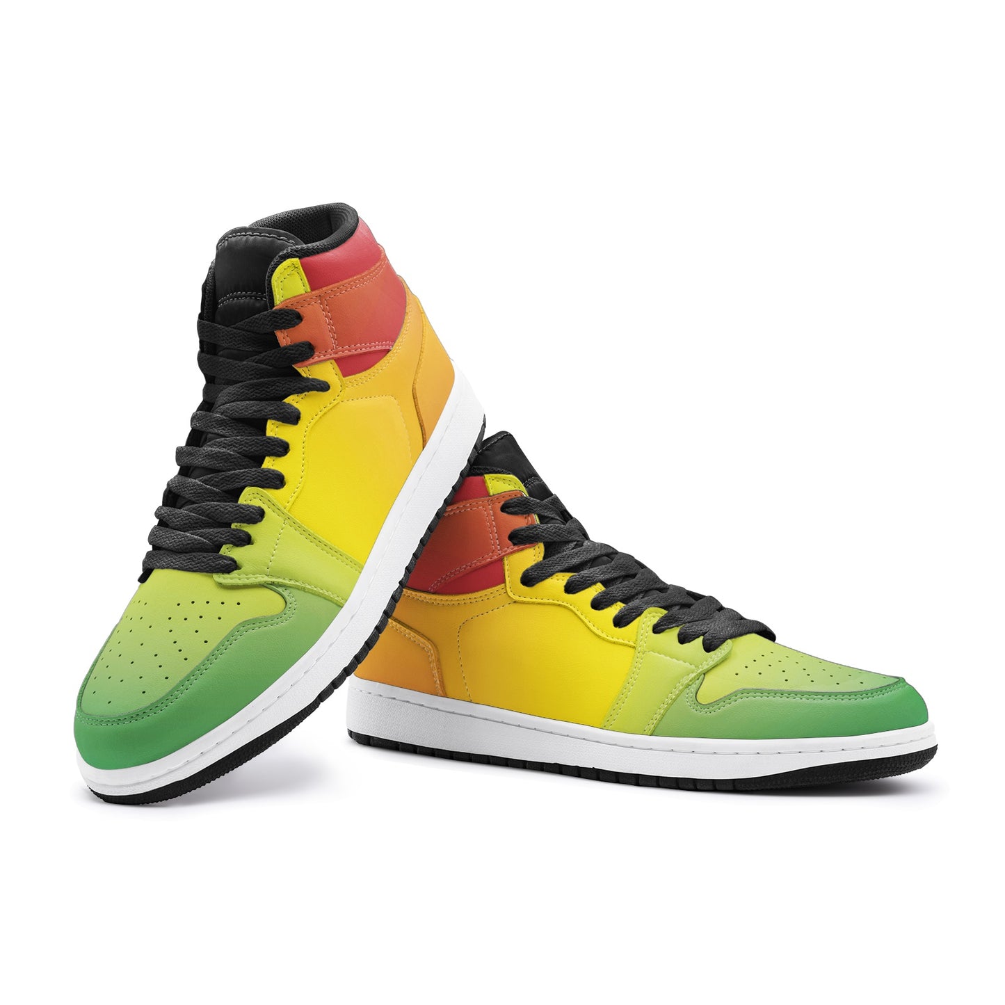 Colorful Rasta Shoes in red/gold/green colorway
