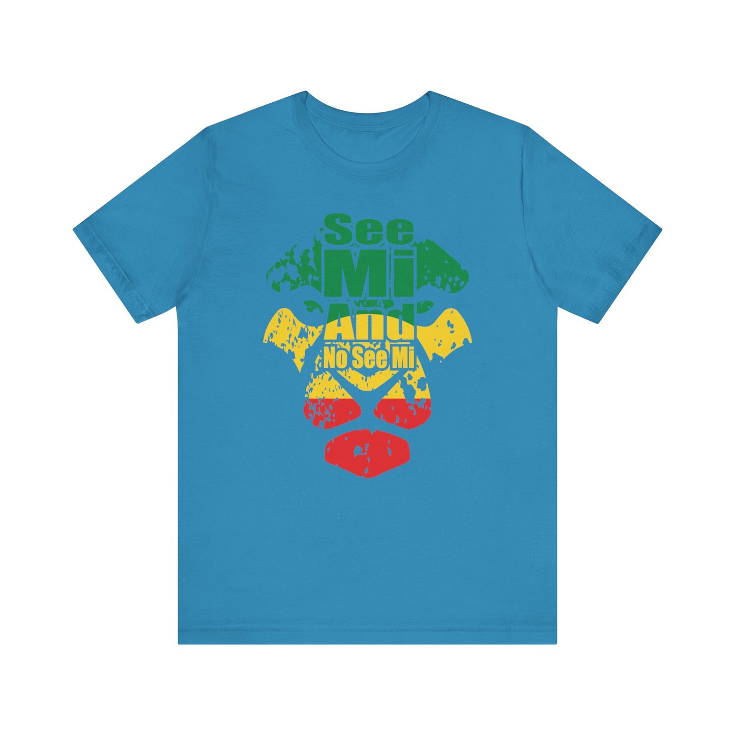 Rasta Lion Head "See Mi and No See Mi" T-Shirt