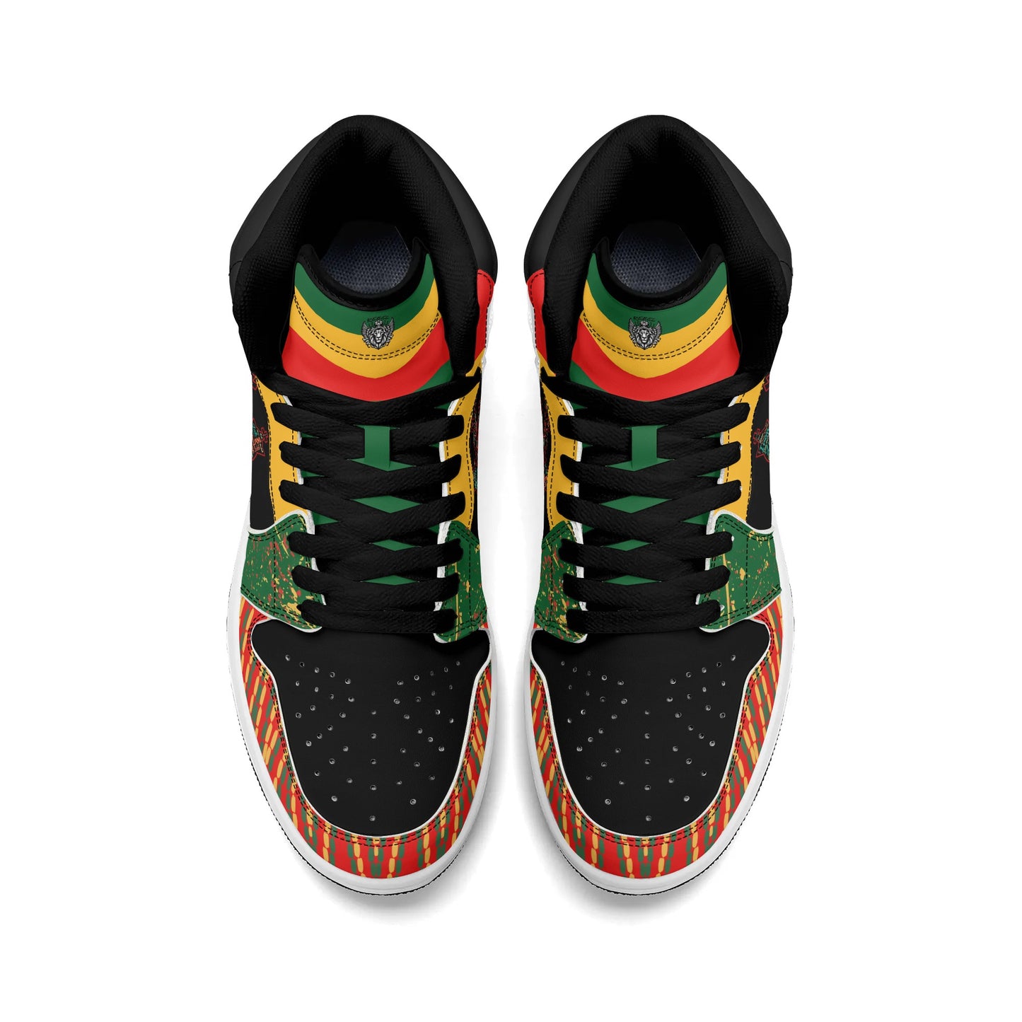 Lion of Judah Black Shoes with lion graphic in black colorway