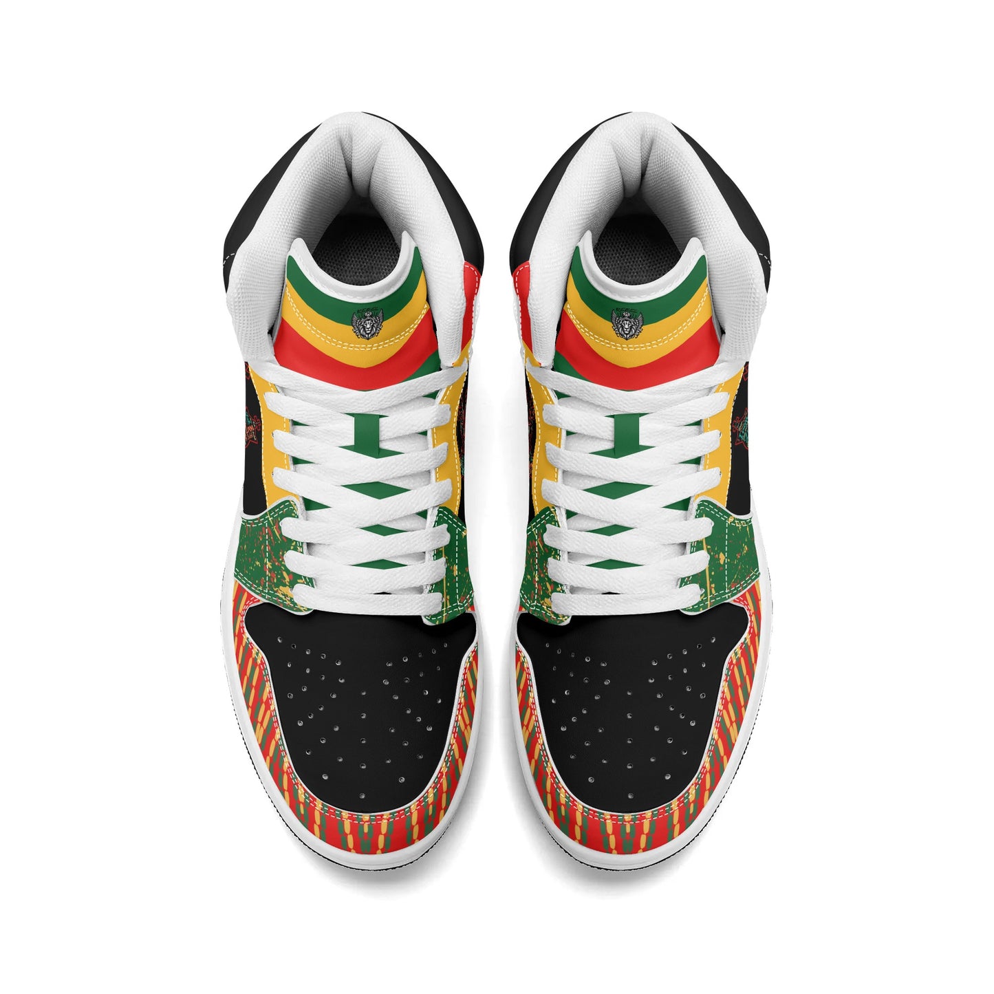 Lion of Judah Black Shoes with lion graphic in black colorway