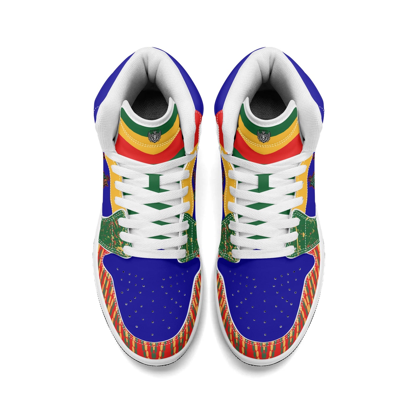 Lion of Judah Blue Shoes with lion graphic in blue colorway