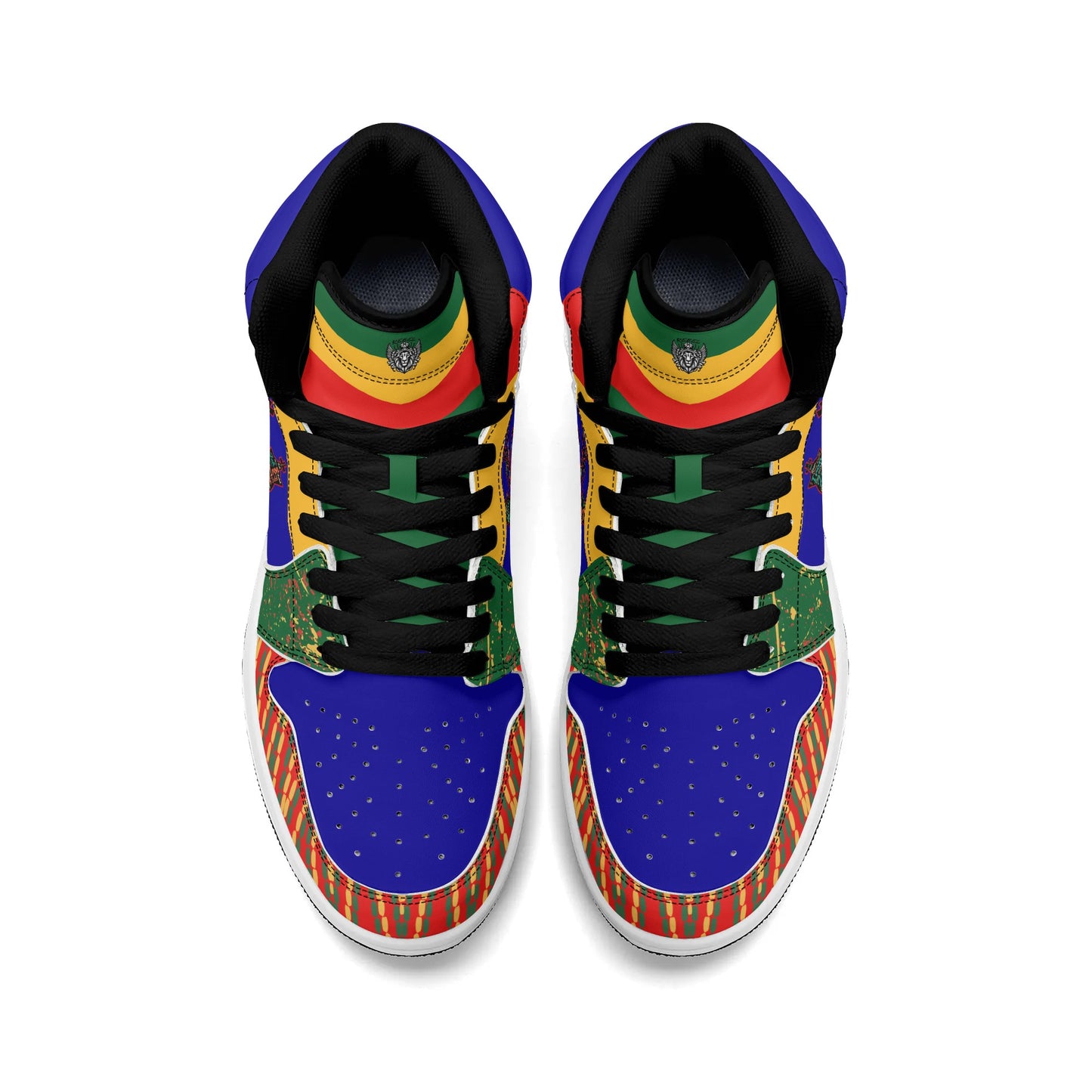 Lion of Judah Blue Shoes with lion graphic in blue colorway