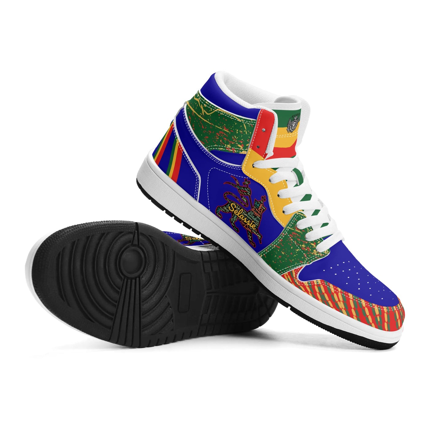 Lion of Judah Blue Shoes with lion graphic in blue colorway