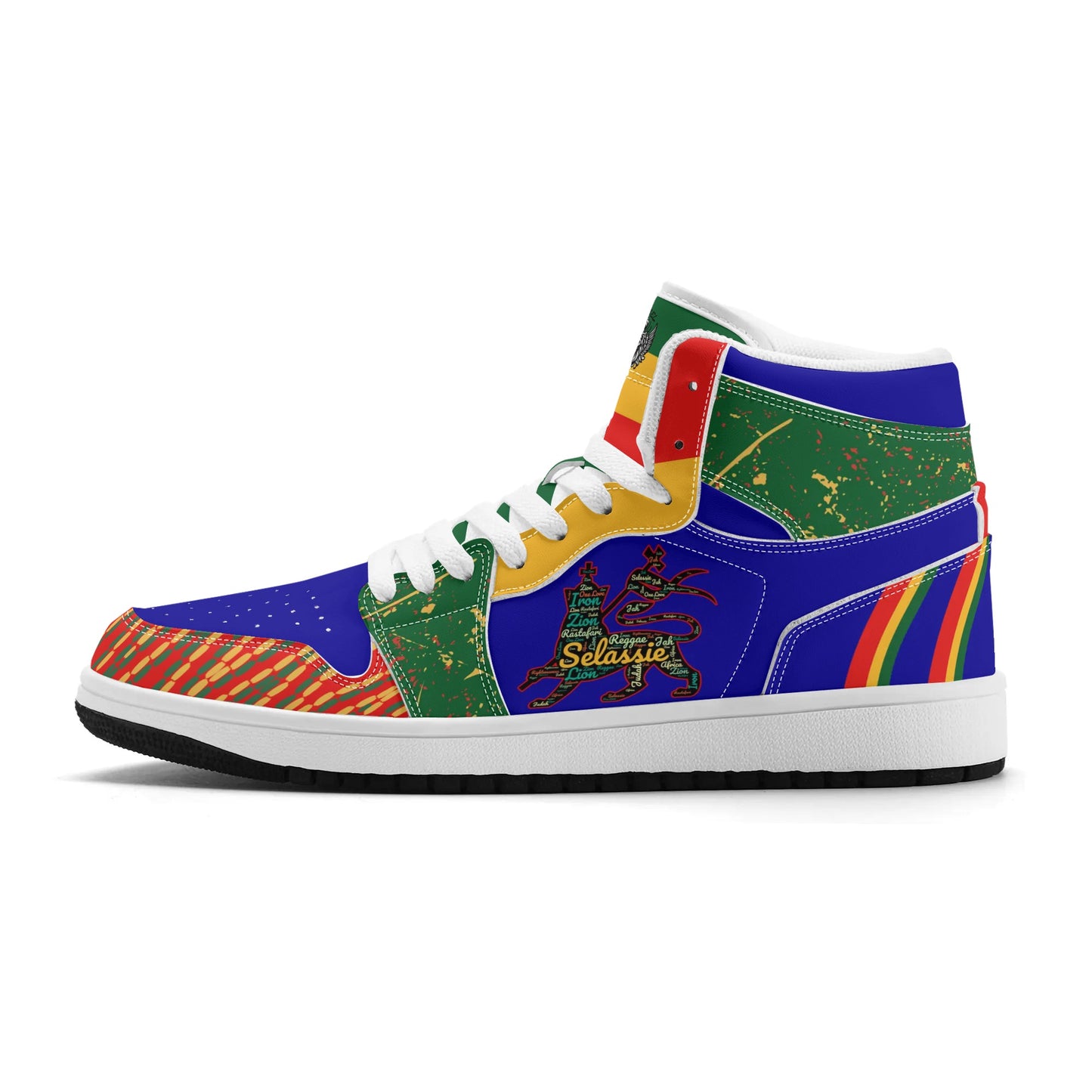 Lion of Judah Blue Shoes with lion graphic in blue colorway