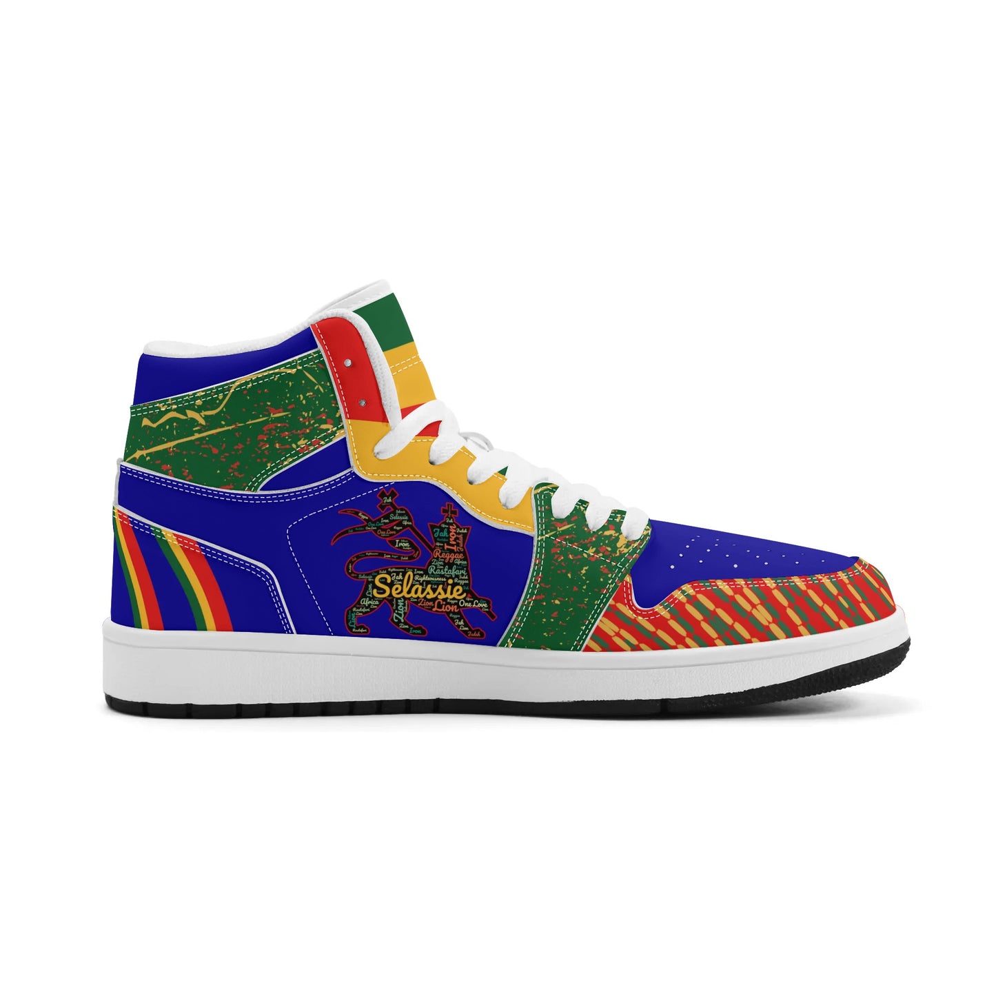 Lion of Judah Blue Shoes with lion graphic in blue colorway
