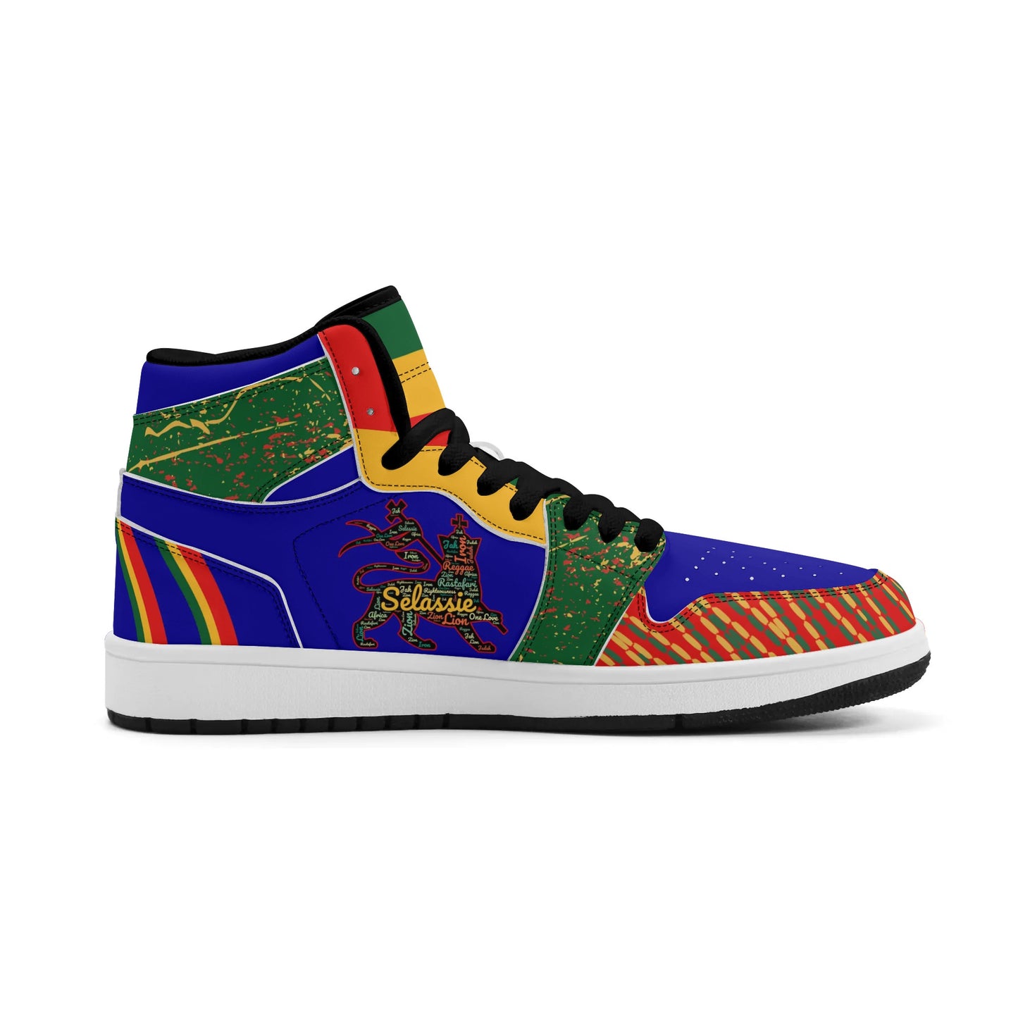 Lion of Judah Blue Shoes with lion graphic in blue colorway