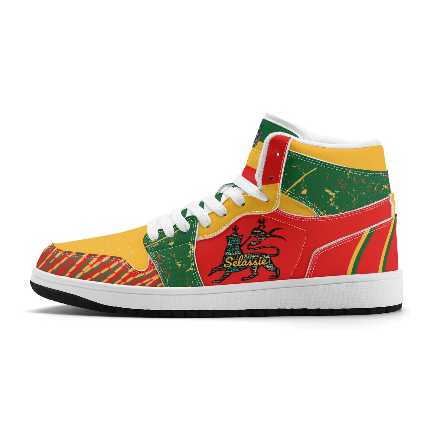 Lion of Judah Red Shoes with lion graphic in red colorway