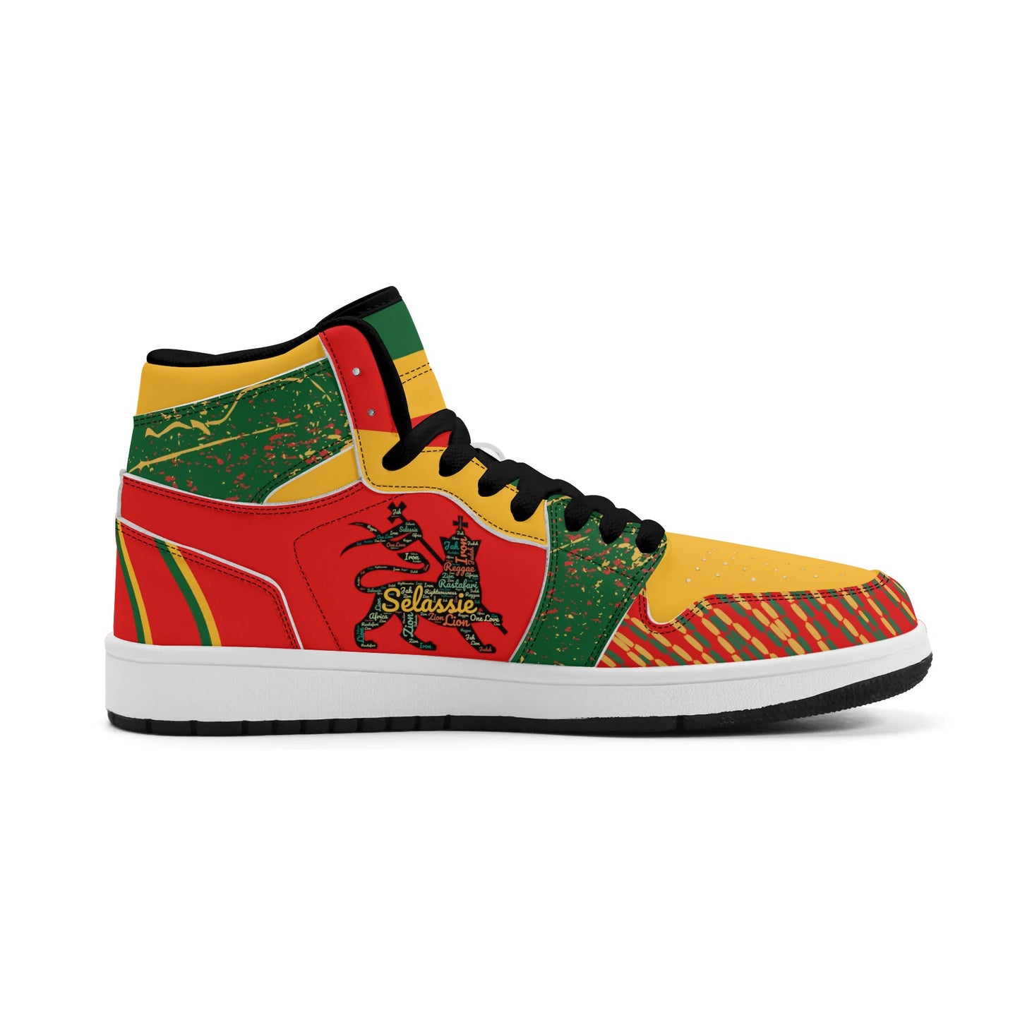 Lion of Judah Red Shoes with lion graphic in red colorway
