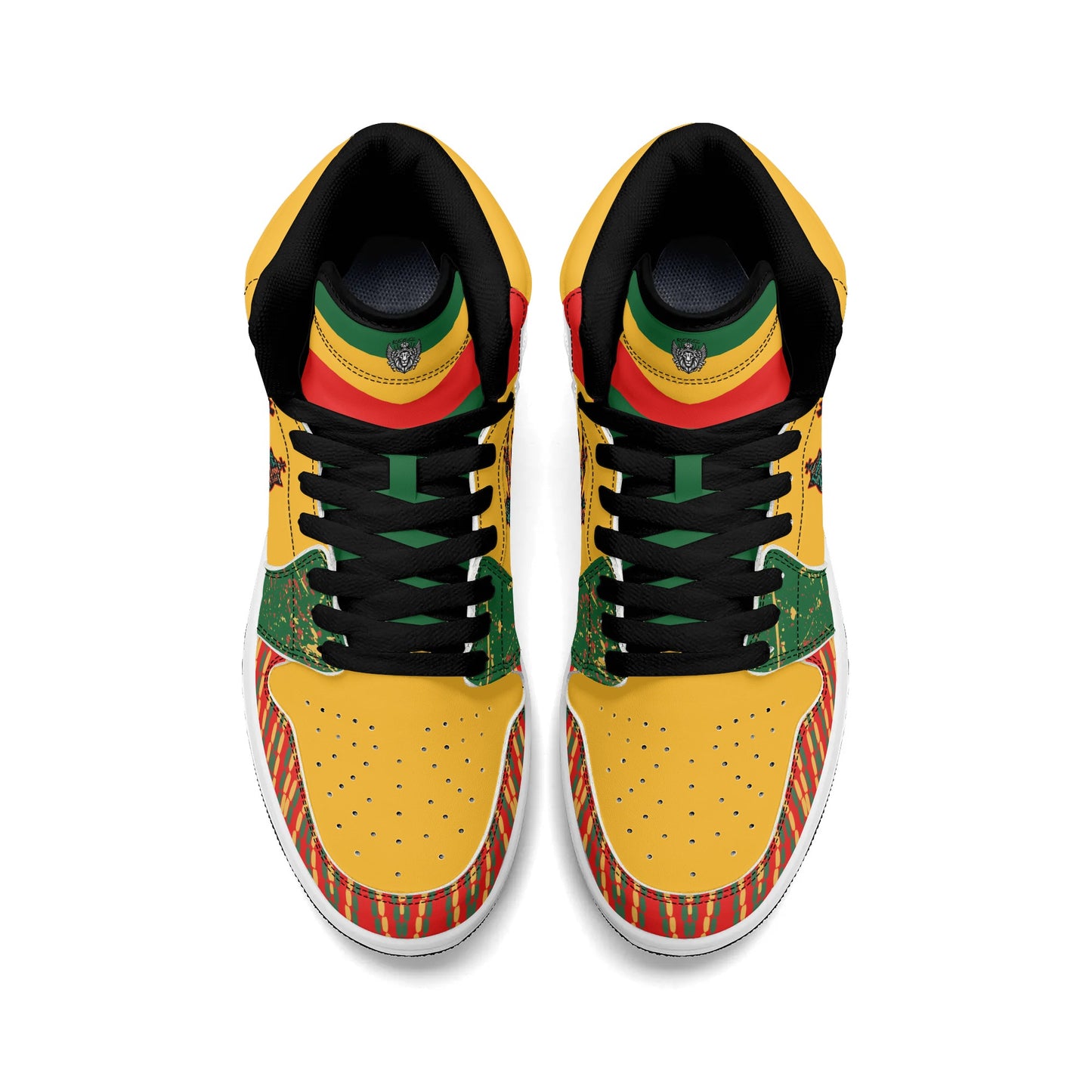 Lion of Judah Yellow Shoes with lion graphic in yellow colorway