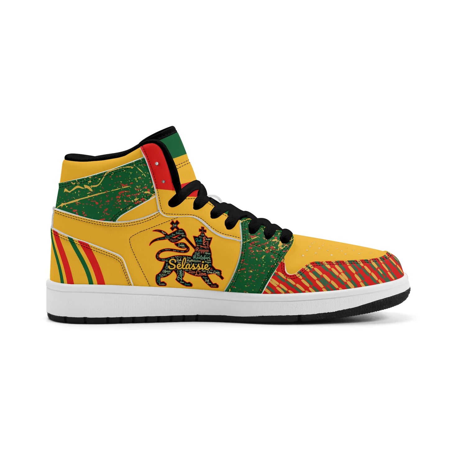 Lion of Judah Yellow Shoes with lion graphic in yellow colorway