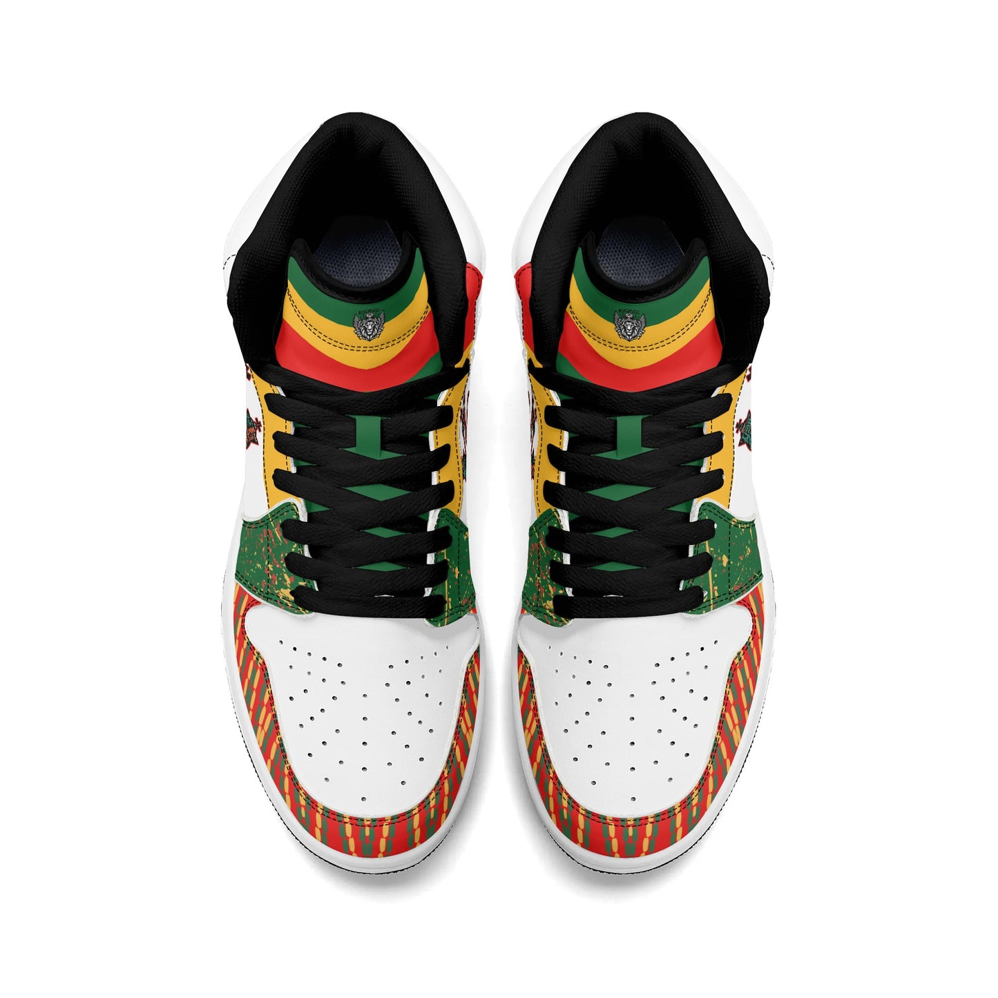 Lion of Judah White Shoes with lion graphic in white colorway
