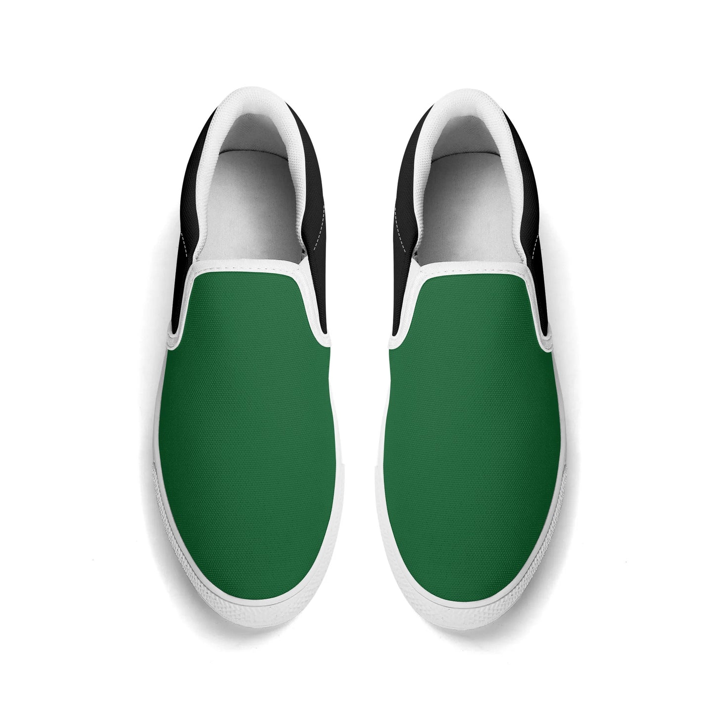 Jamaica Slip Ons Shoes in black/green/gold colorway