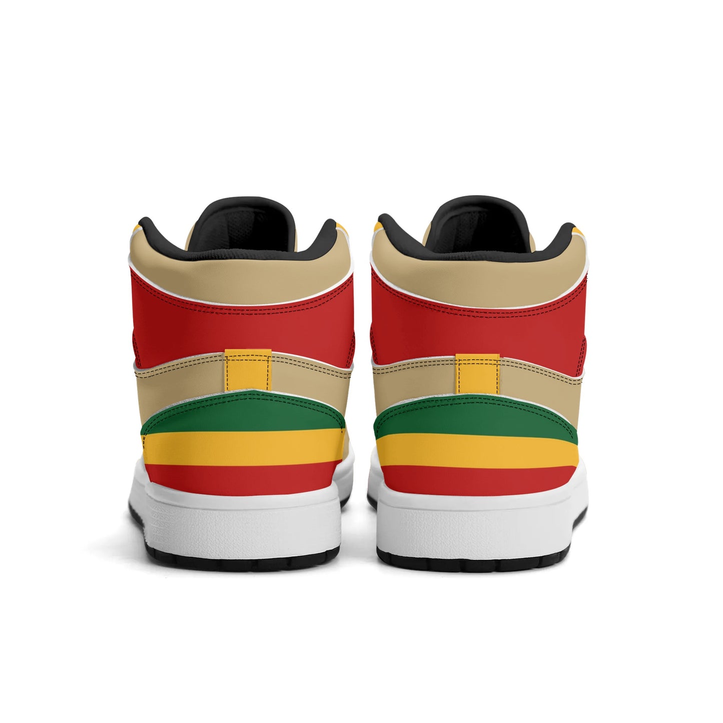 Rasta - Khaki Colored Shoes in red/gold/green colorway