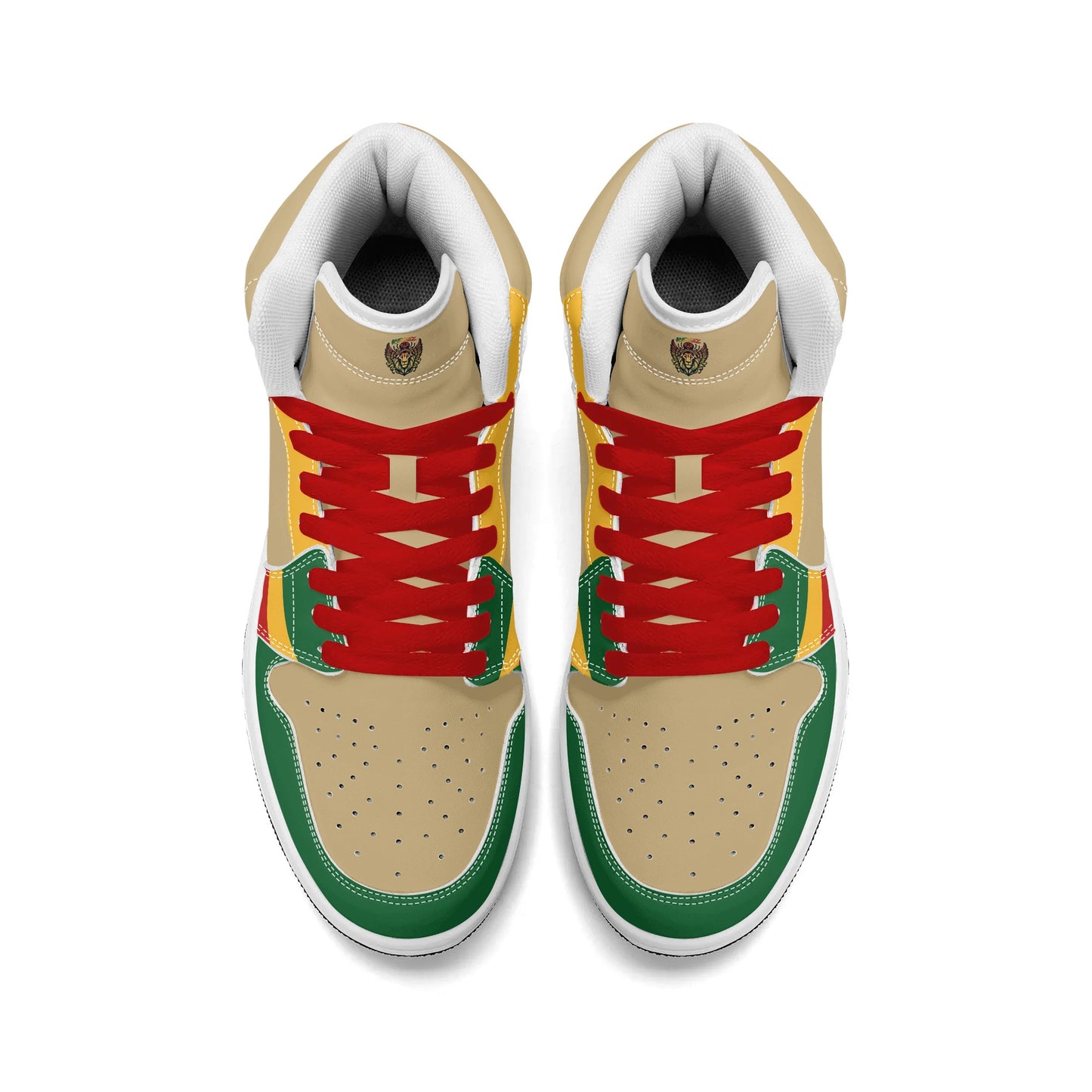 Rasta - Khaki Colored Shoes in red/gold/green colorway