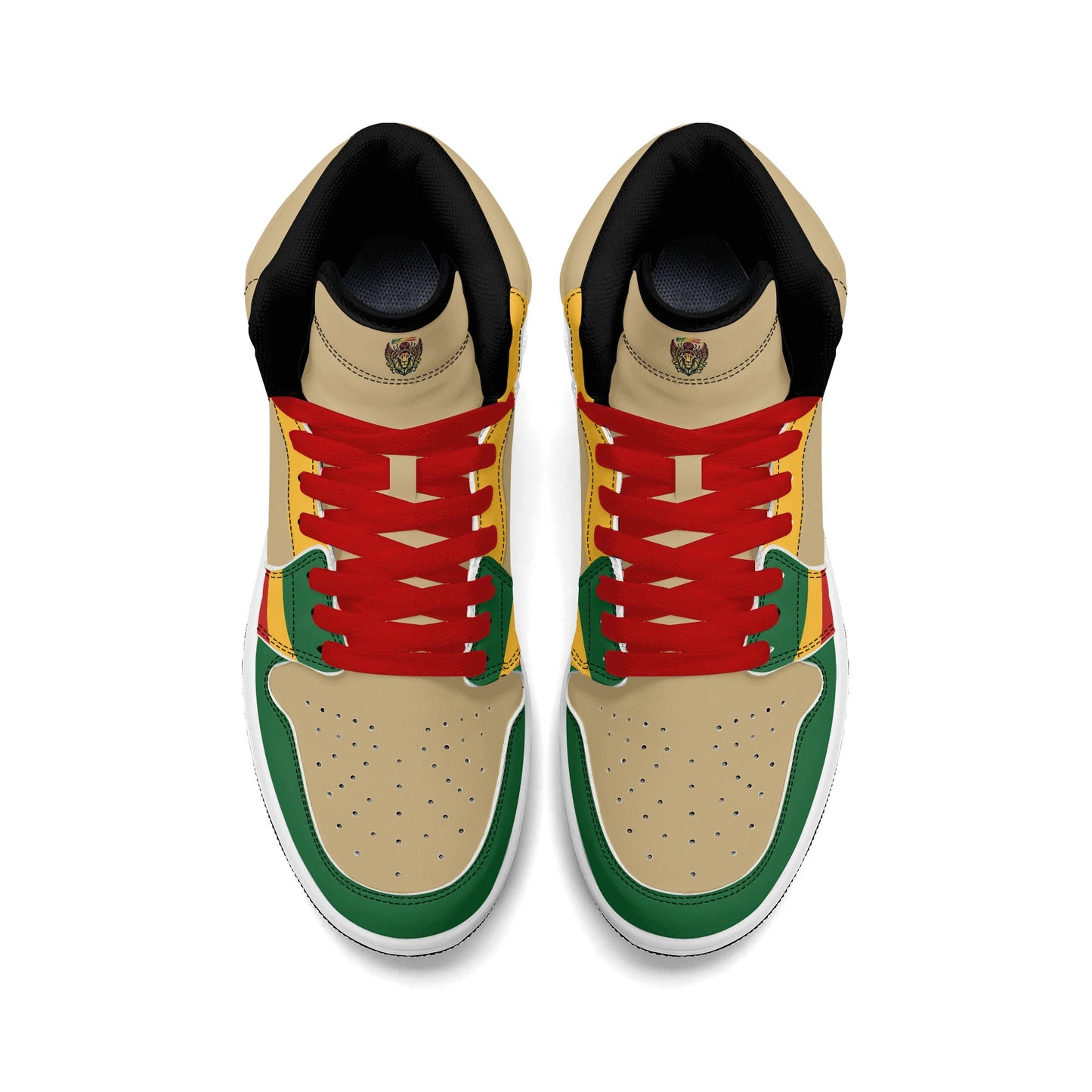 Rasta - Khaki Colored Shoes in red/gold/green colorway