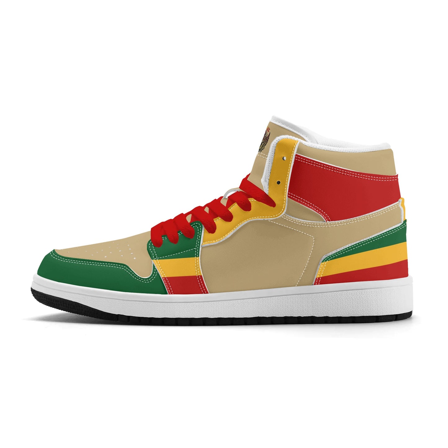 Rasta - Khaki Colored Shoes in red/gold/green colorway