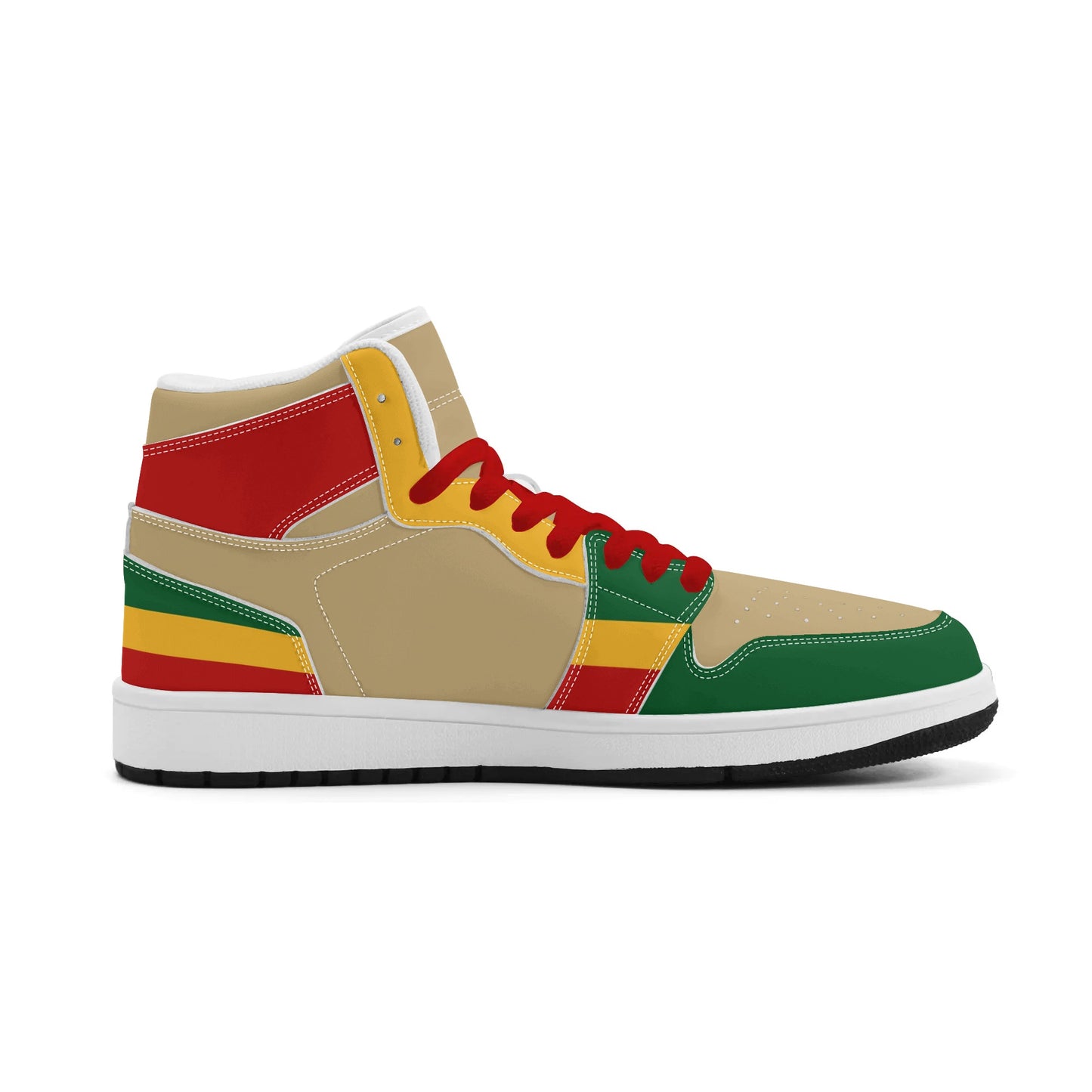 Rasta - Khaki Colored Shoes in red/gold/green colorway