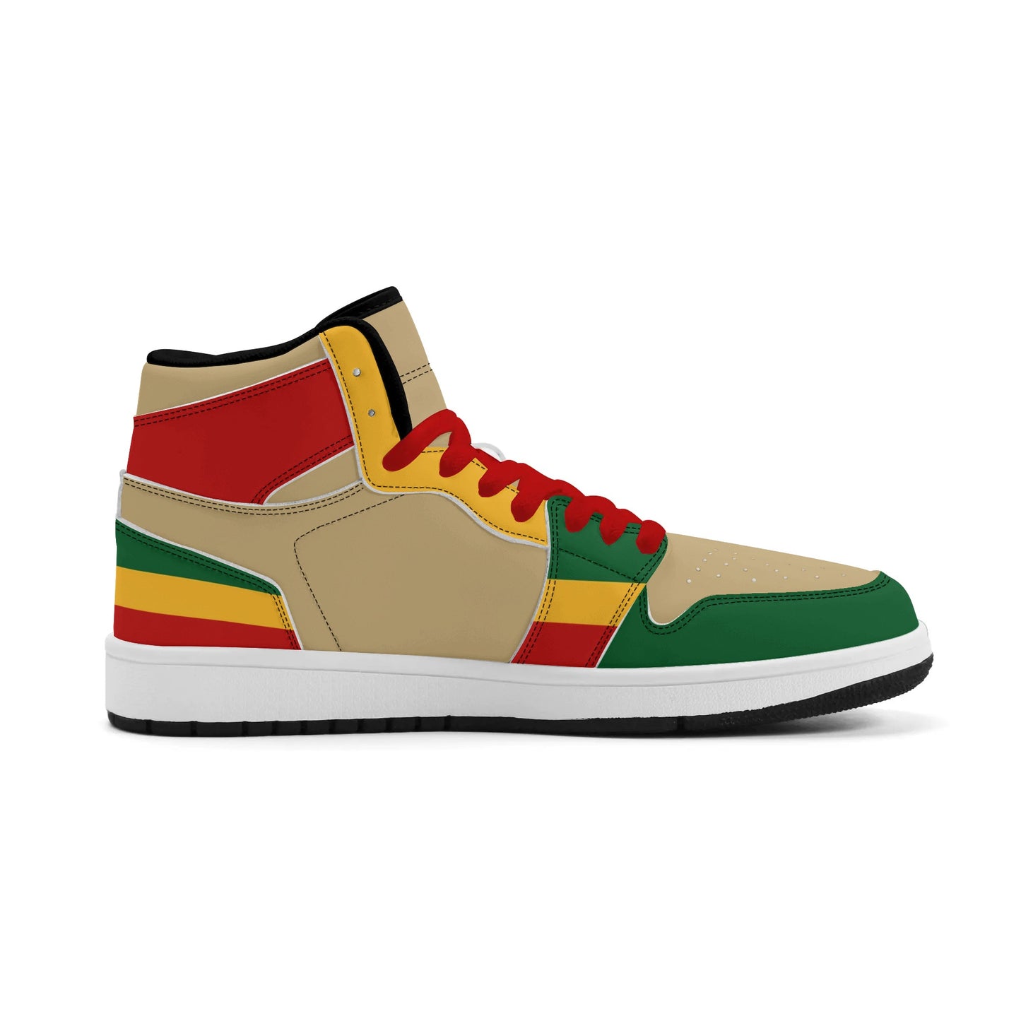 Rasta - Khaki Colored Shoes in red/gold/green colorway