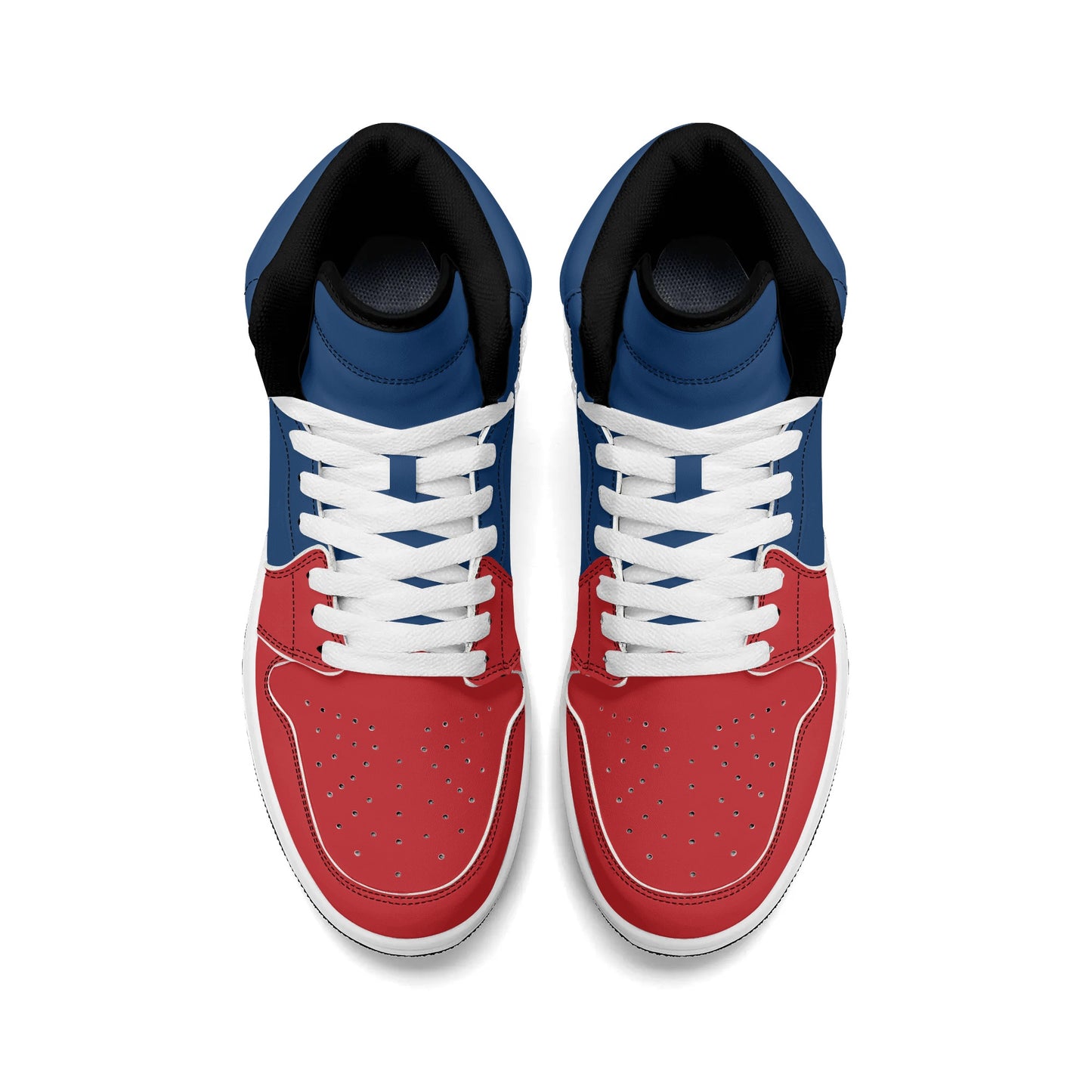 Red & Blue High Tops Shoes in red/blue colorway