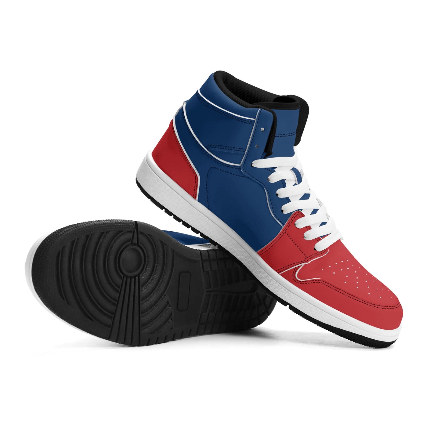 Red & Blue High Tops Shoes in red/blue colorway