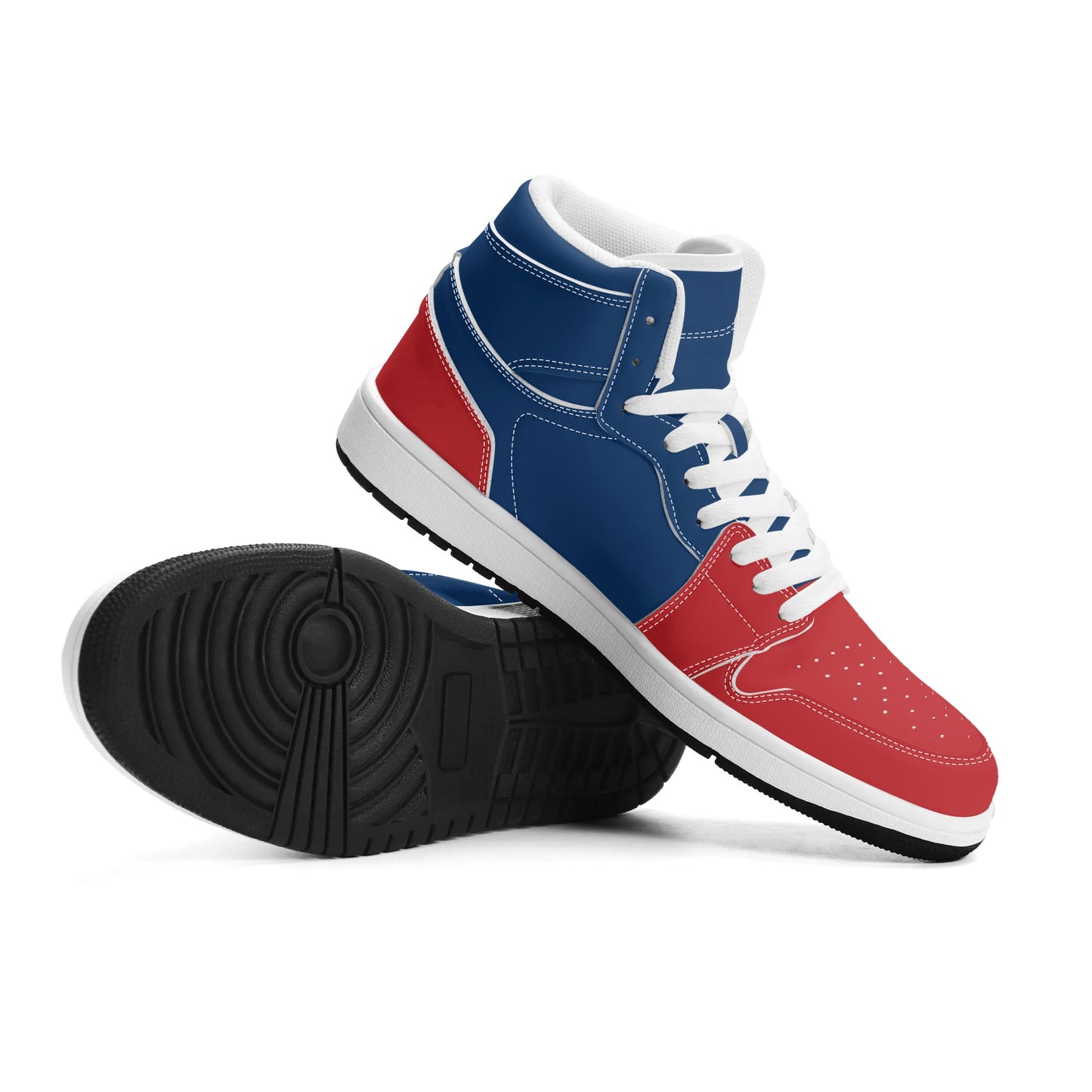 Red & Blue High Tops Shoes in red/blue colorway