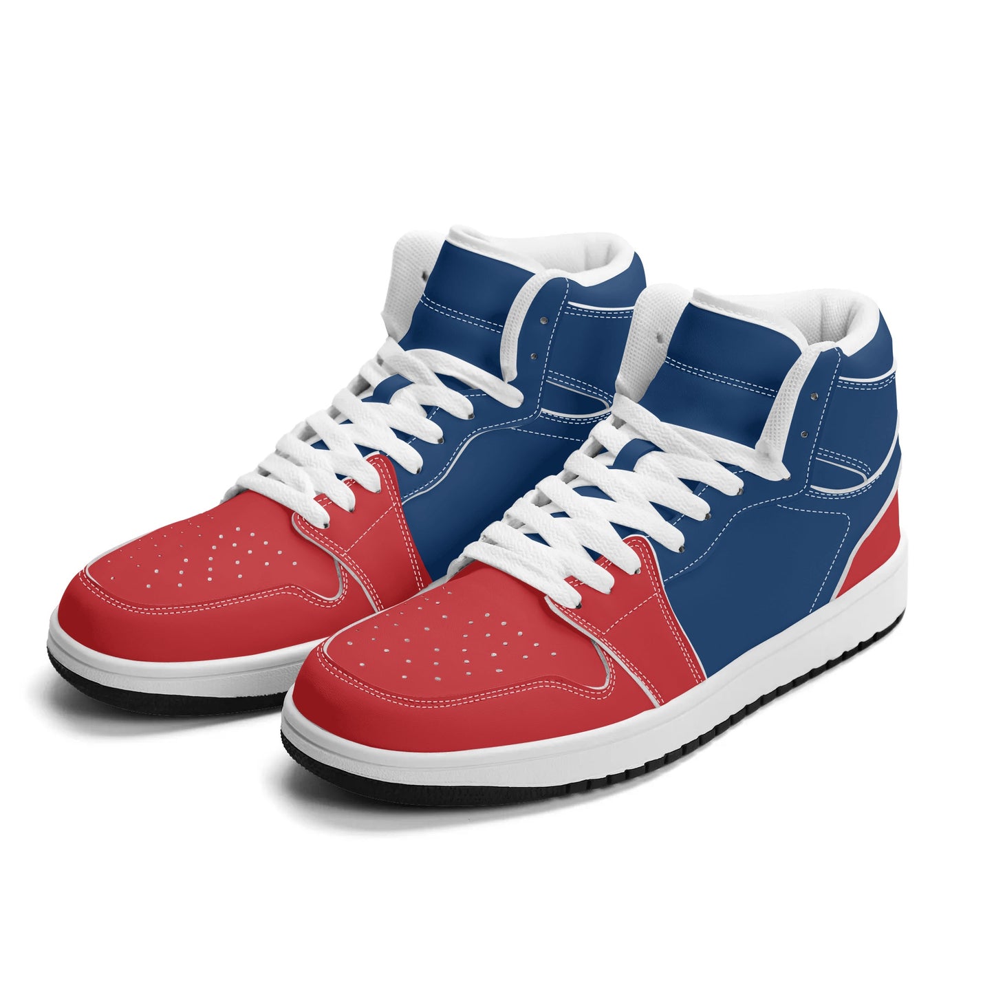 Red & Blue High Tops Shoes in red/blue colorway