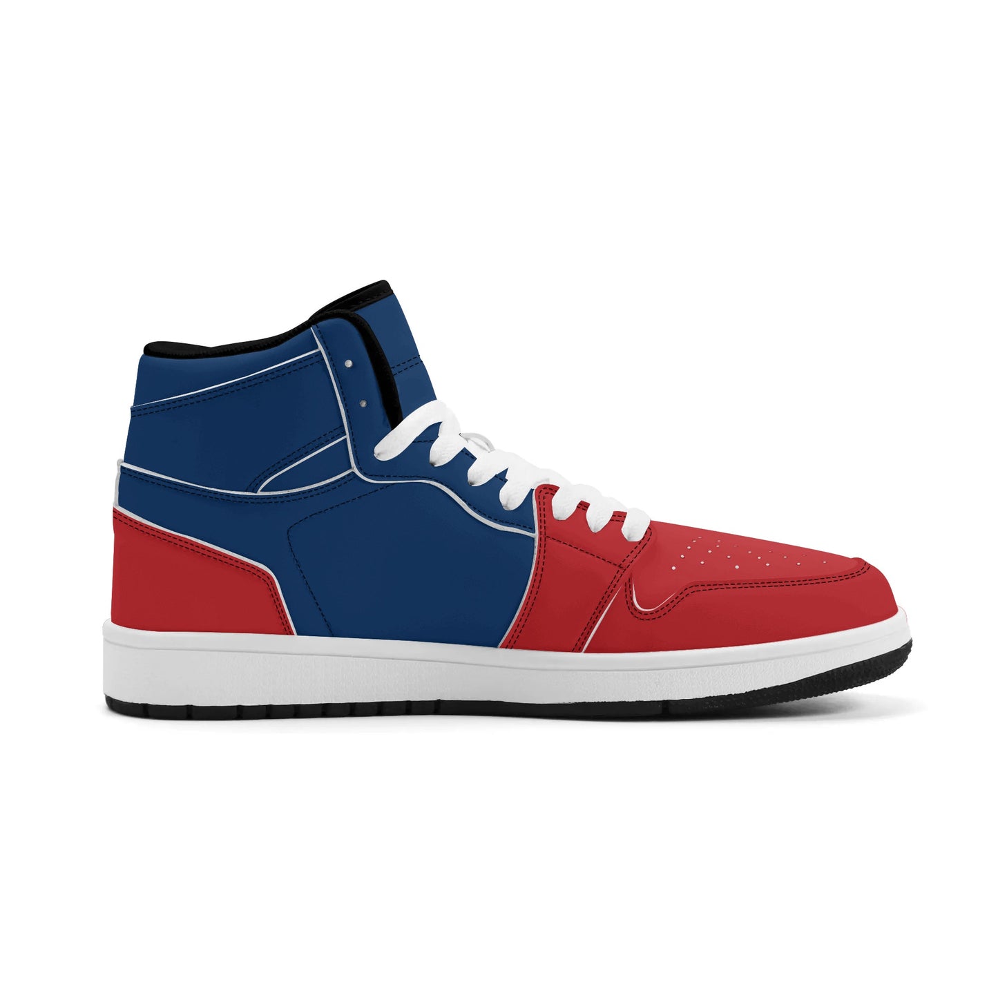 Red & Blue High Tops Shoes in red/blue colorway