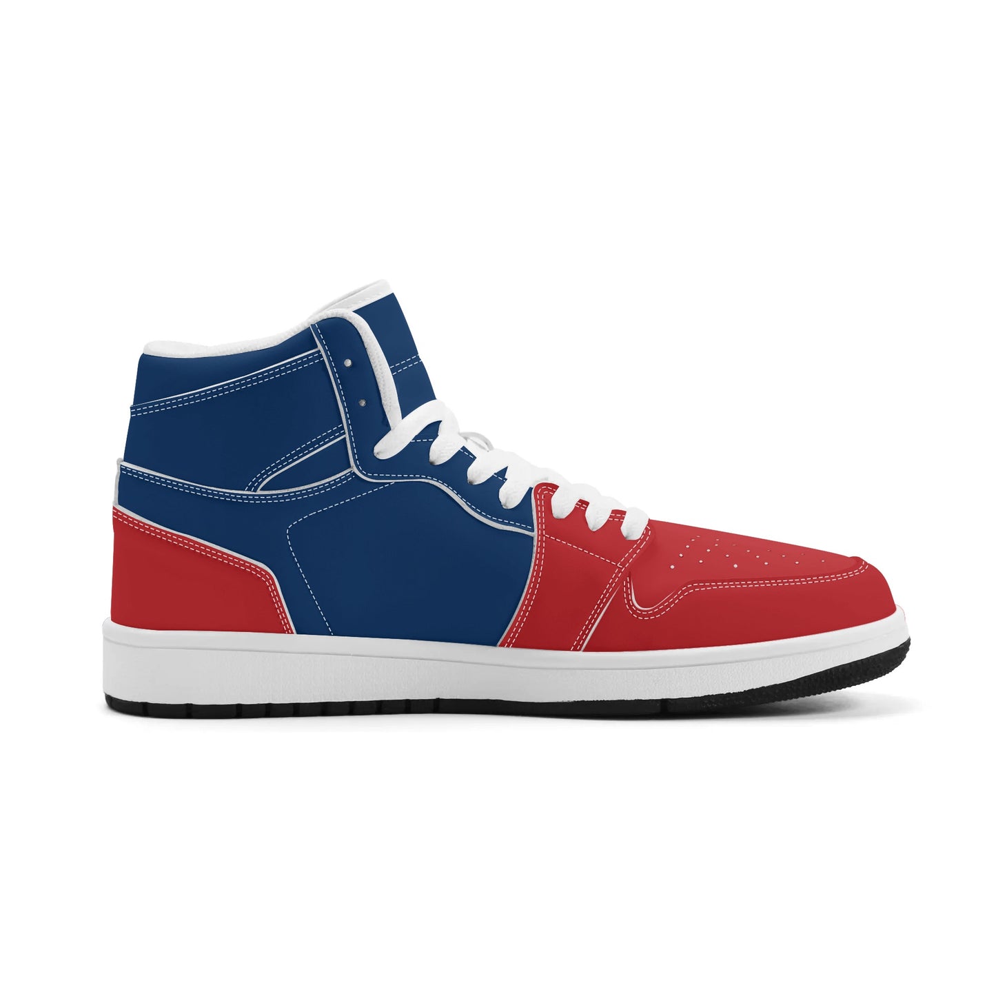 Red & Blue High Tops Shoes in red/blue colorway
