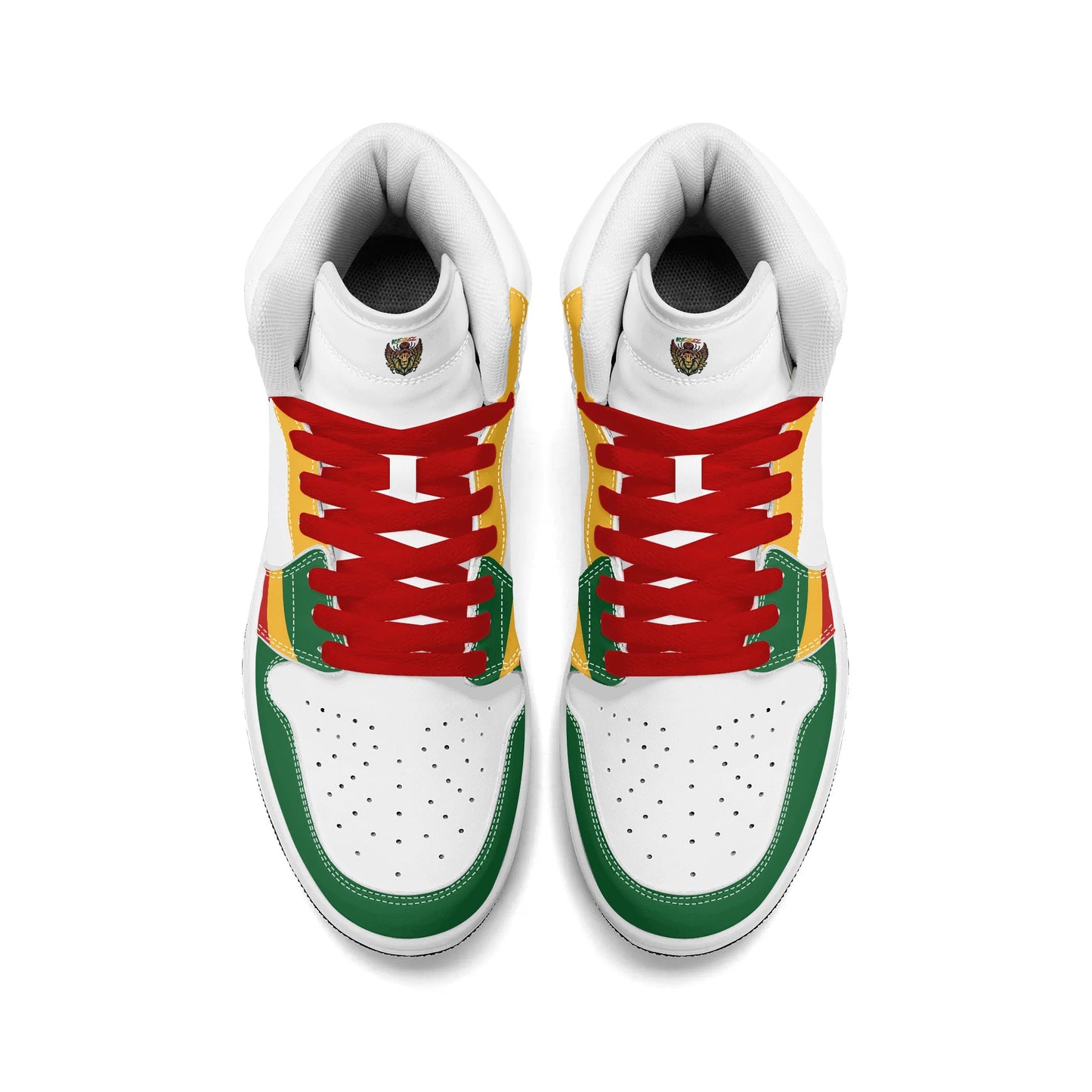 White Rasta Stripes Shoes striped accents in white colorway