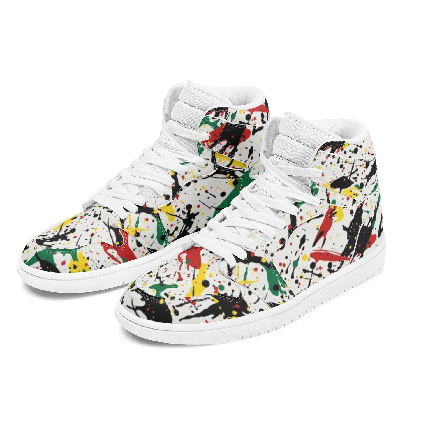 Rasta Paint Splatter Shoes Jampulse