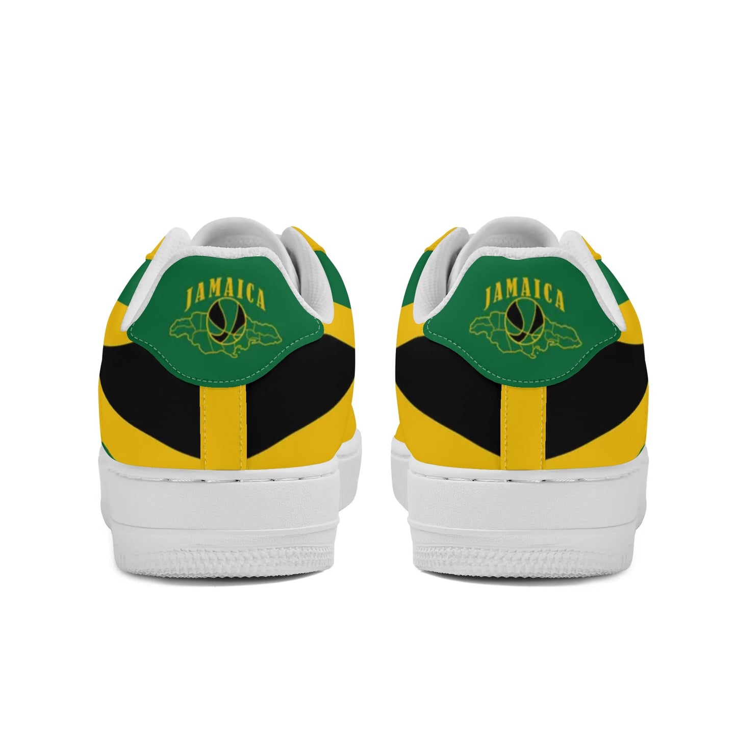 Jamaica Heritage Shoes in black/green/gold colorway