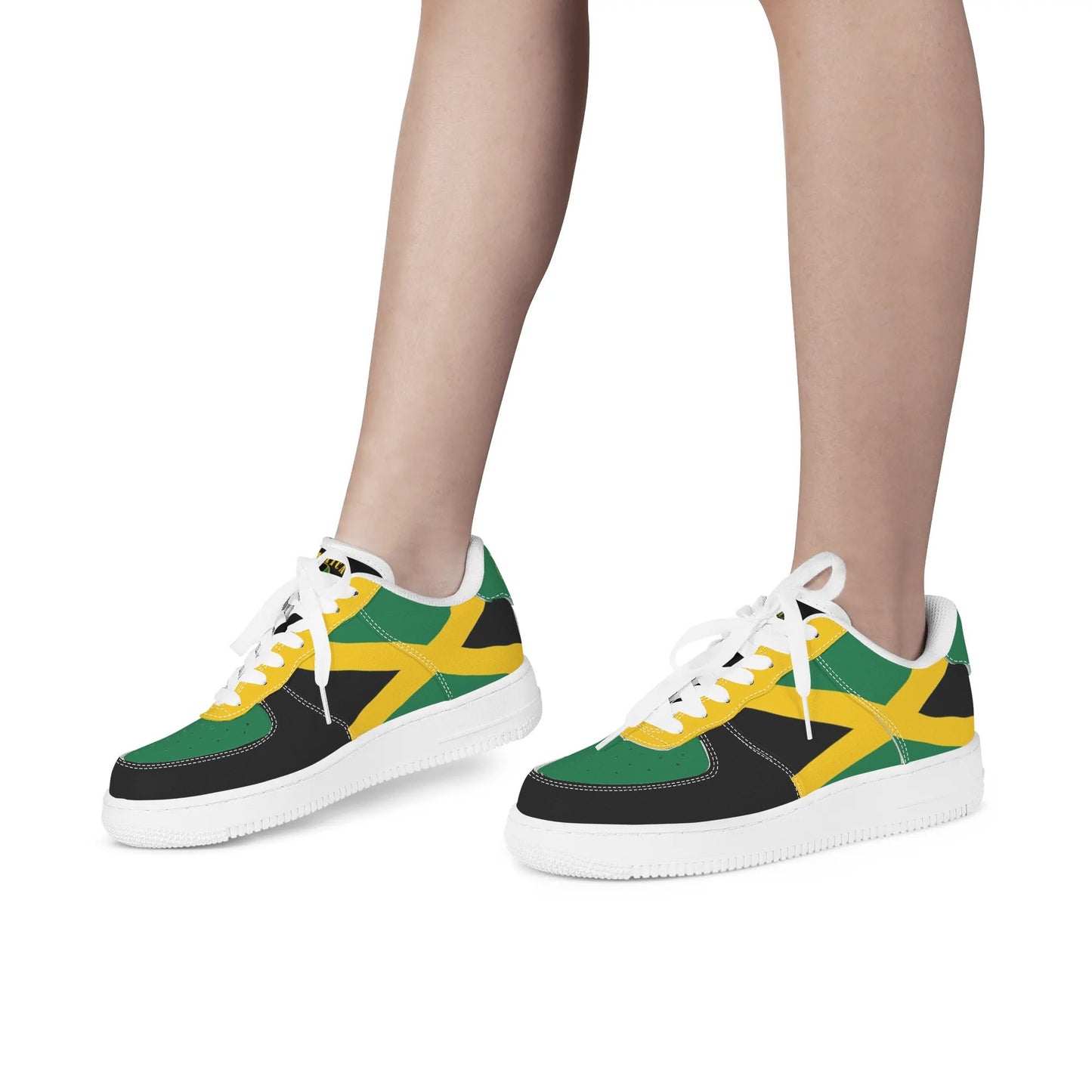 Jamaica Heritage Shoes in black/green/gold colorway