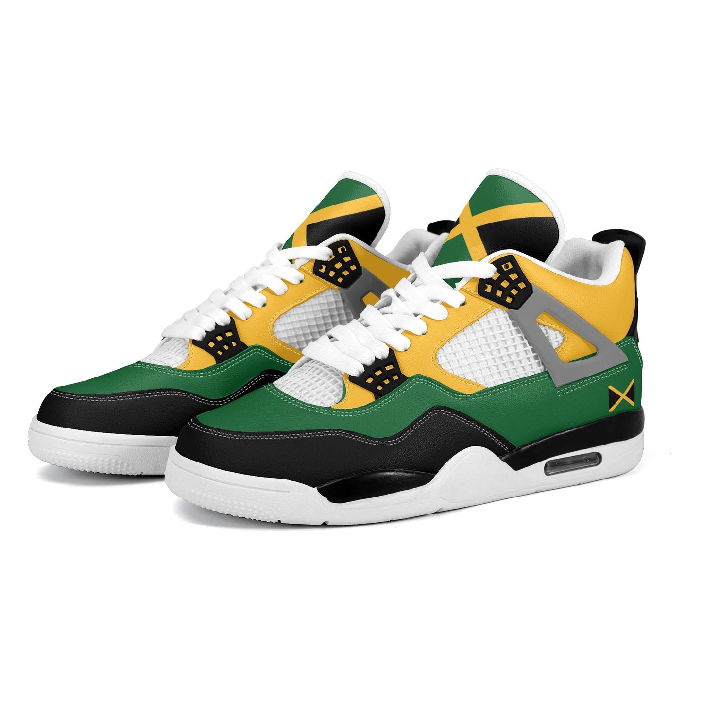 Jamaica Flag Colors Shoes flag colors in black/green/gold colorway