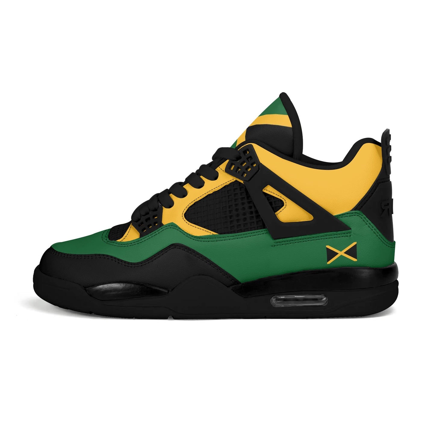 Jamaica Flag Colors Shoes flag colors in black/green/gold colorway