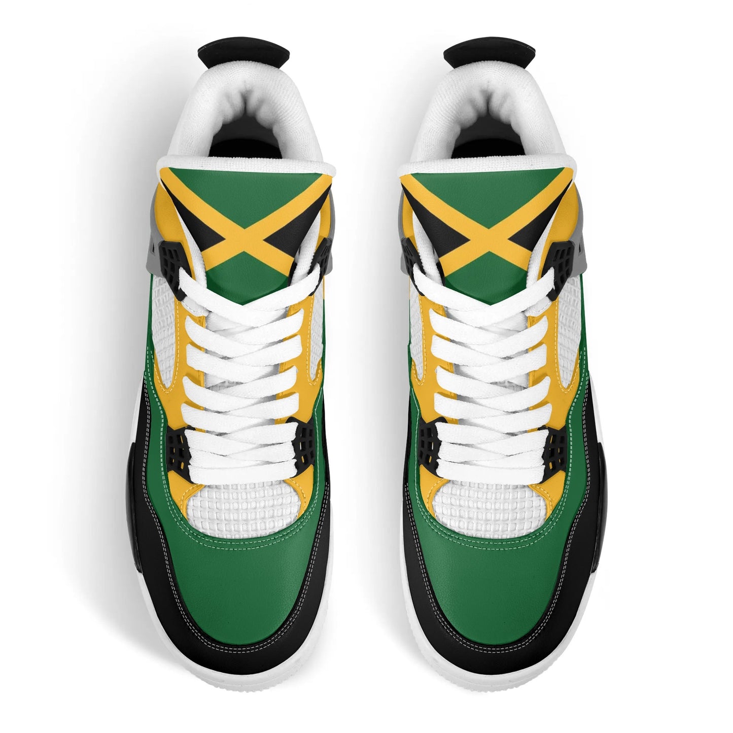 Jamaica Flag Colors Shoes flag colors in black/green/gold colorway